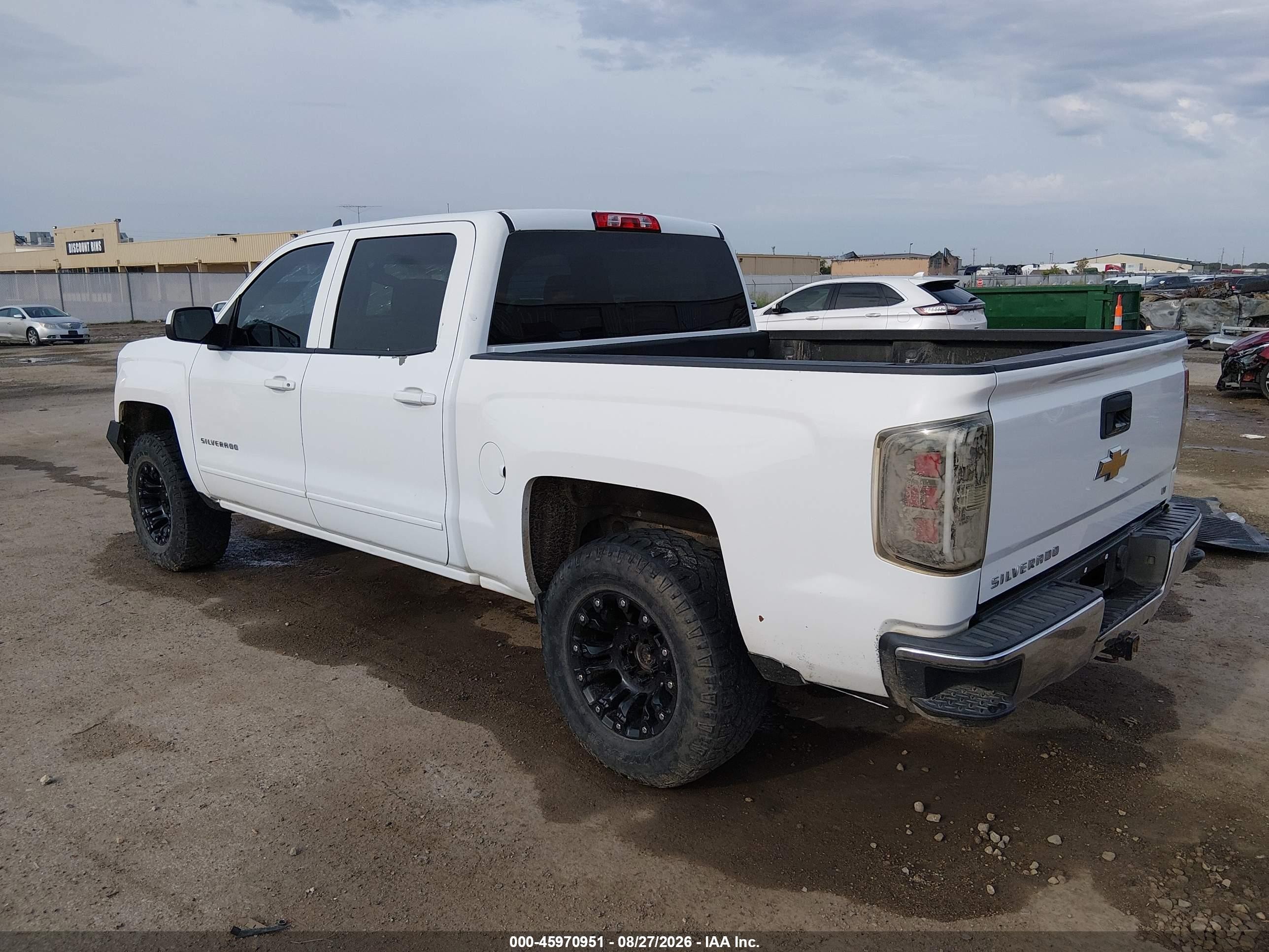 2015 Chevrolet Silverado 1500 Lt White vin: 3GCUKREH9FG416745