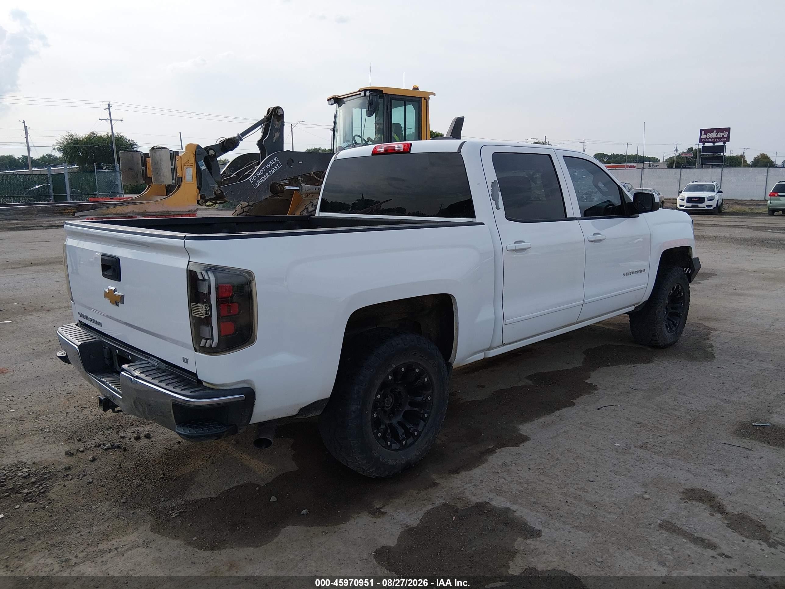 2015 Chevrolet Silverado 1500 Lt White vin: 3GCUKREH9FG416745