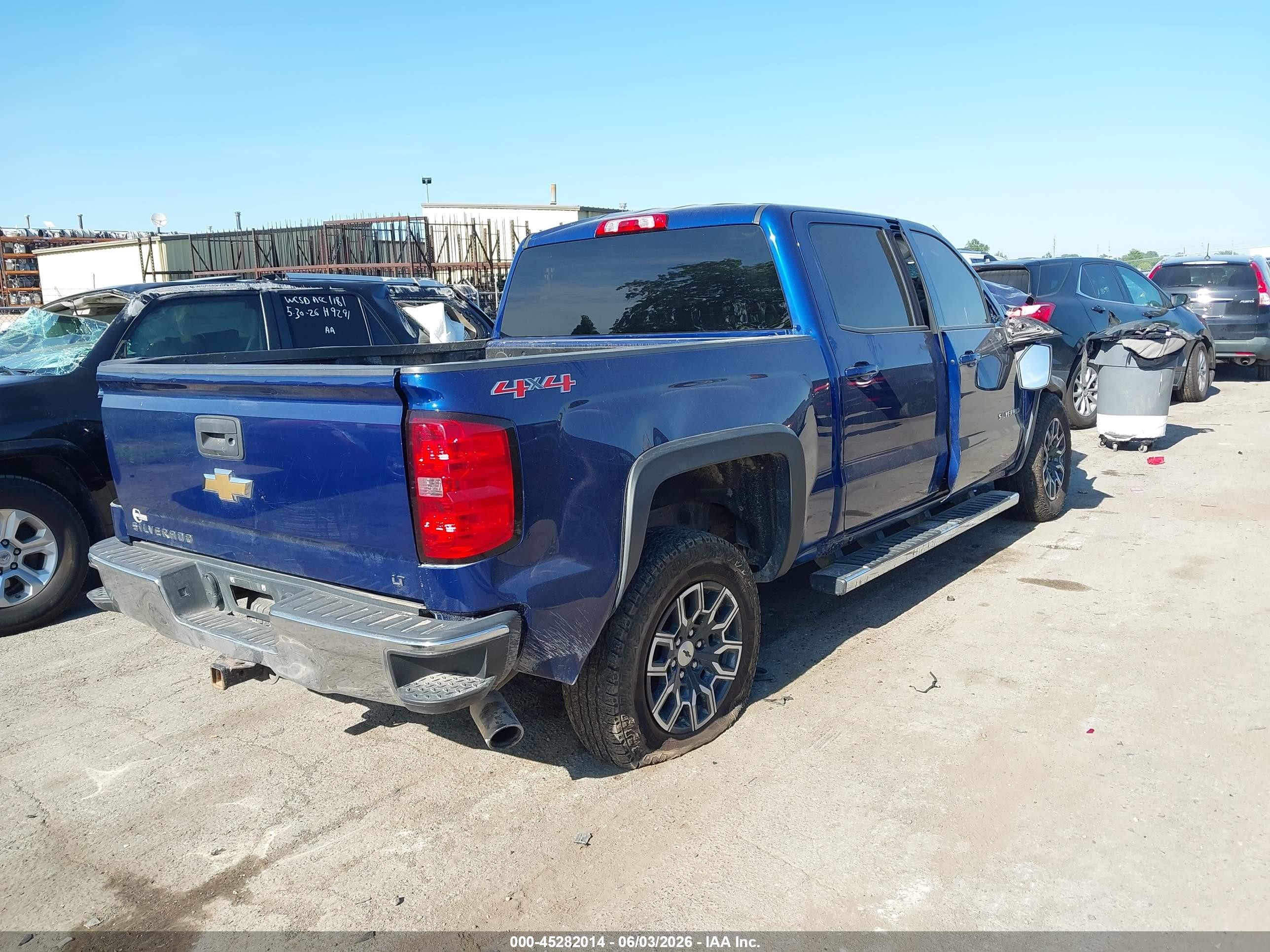 2014 Chevrolet Silverado 1500 1lt Blue vin: 3GCUKREHXEG285999