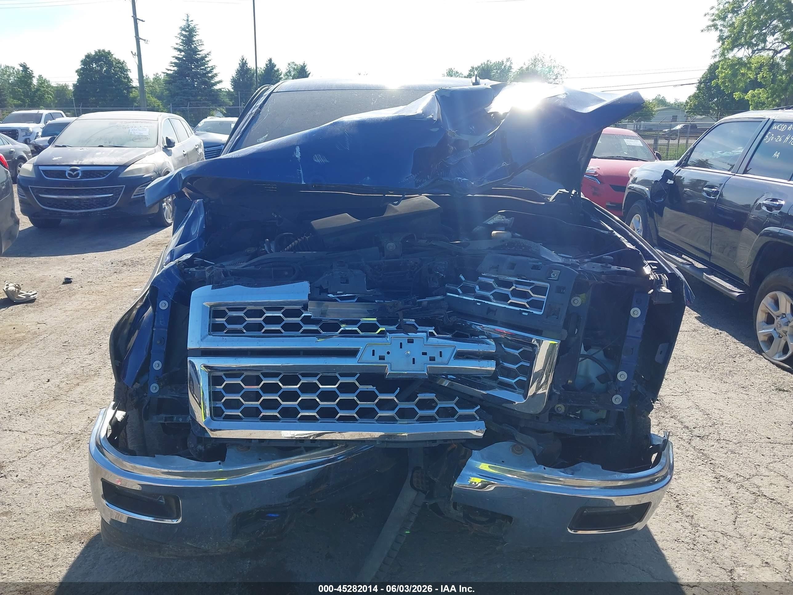 2014 Chevrolet Silverado 1500 1lt Blue vin: 3GCUKREHXEG285999