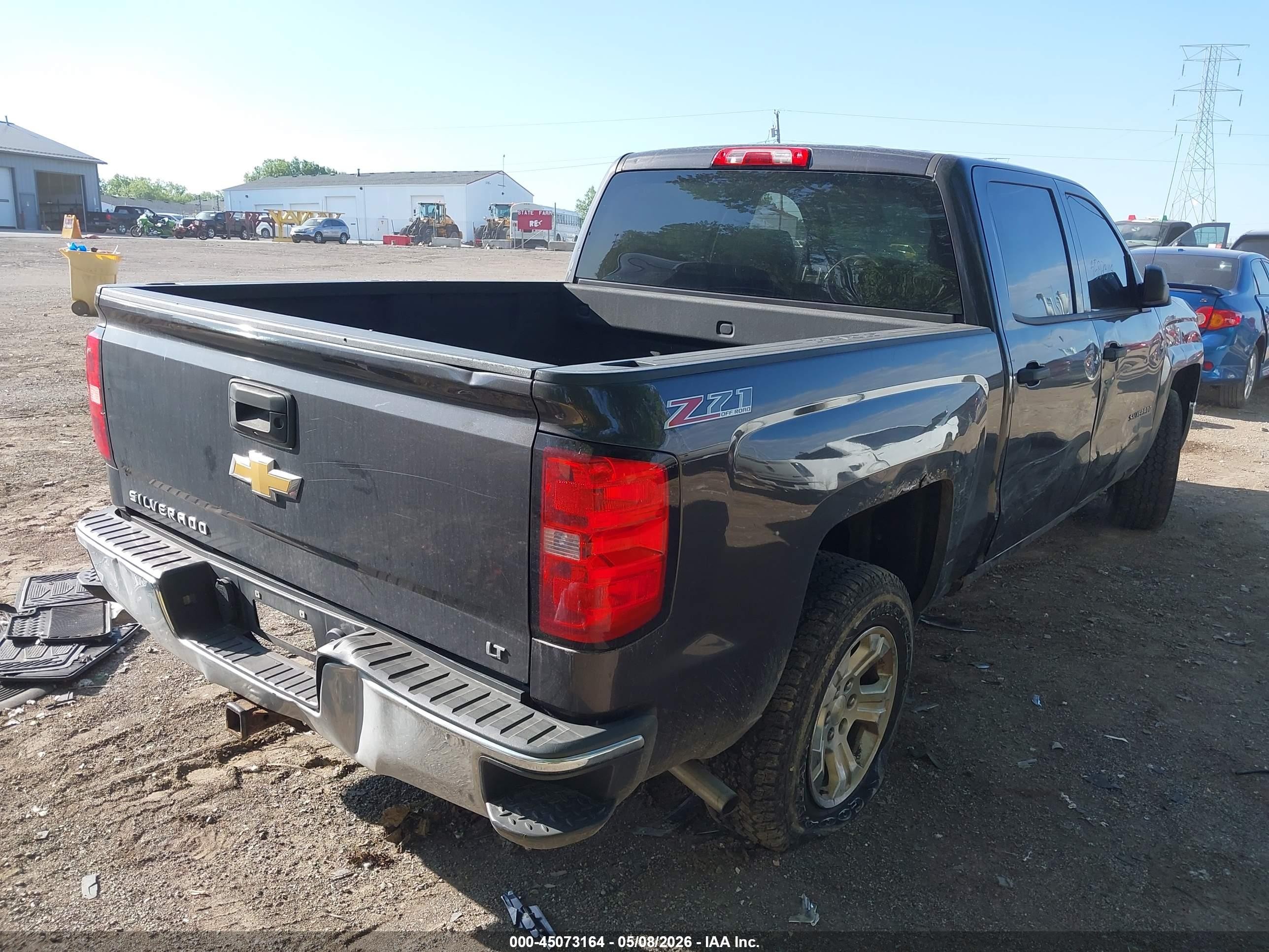 2014 Chevrolet Silverado 1500 2lt Gray vin: 3GCUKREHXEG464026