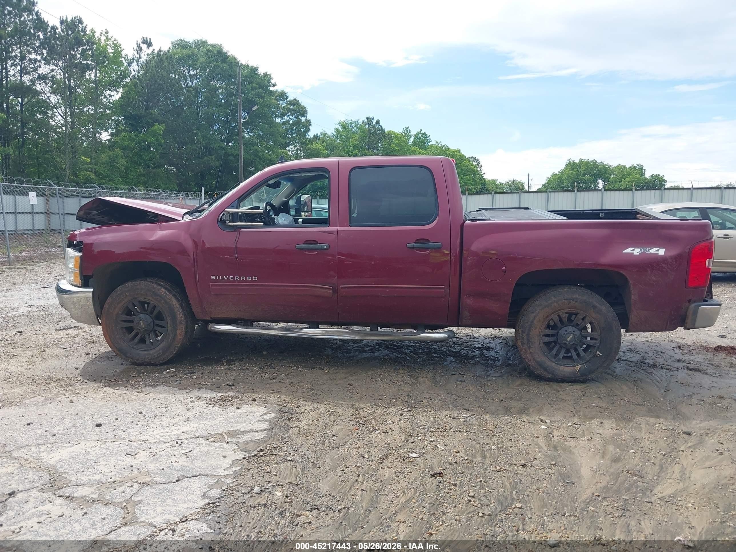 2013 Chevrolet Silverado 1500 Lt Maroon vin: 3GCUKSE20DG259459
