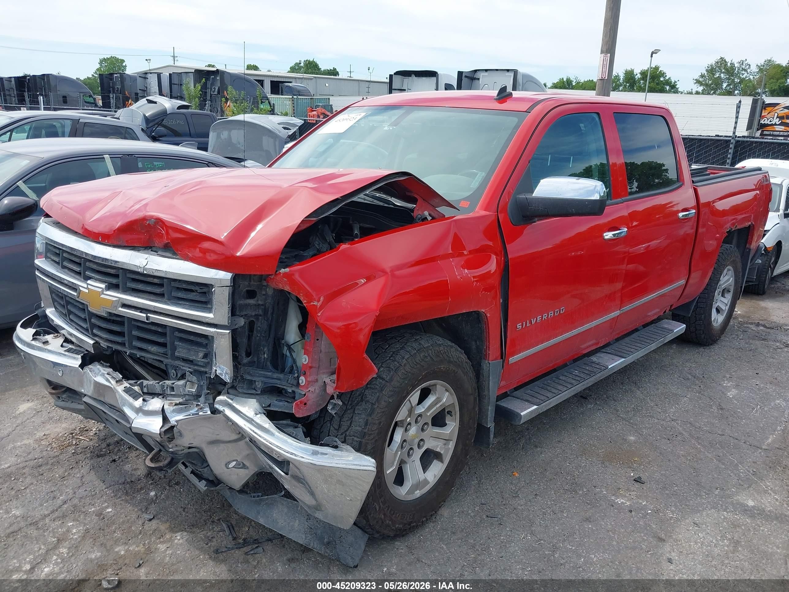 2014 Chevrolet Silverado 1500 2lz Красный vin: 3GCUKSEC0EG118160