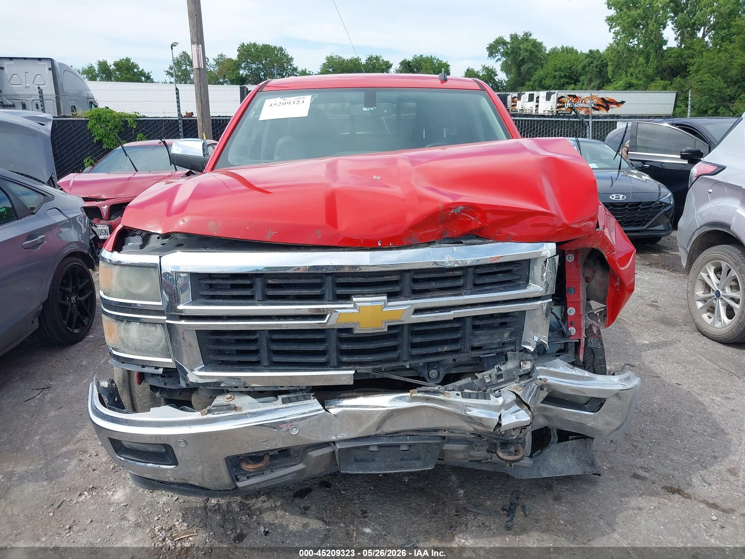 2014 Chevrolet Silverado 1500 2lz Красный vin: 3GCUKSEC0EG118160