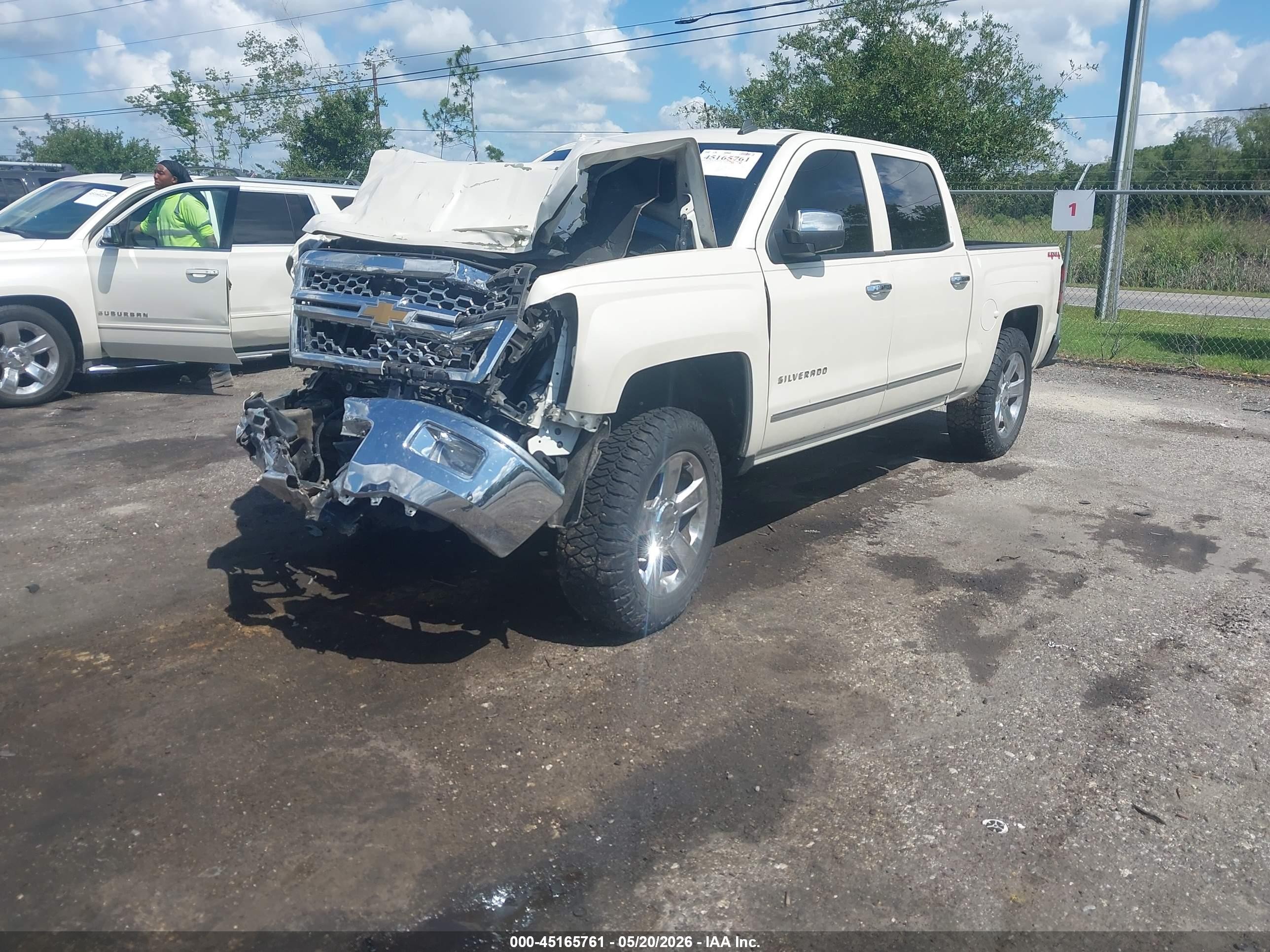 2014 Chevrolet Silverado 1500 1lz White vin: 3GCUKSEC0EG228173