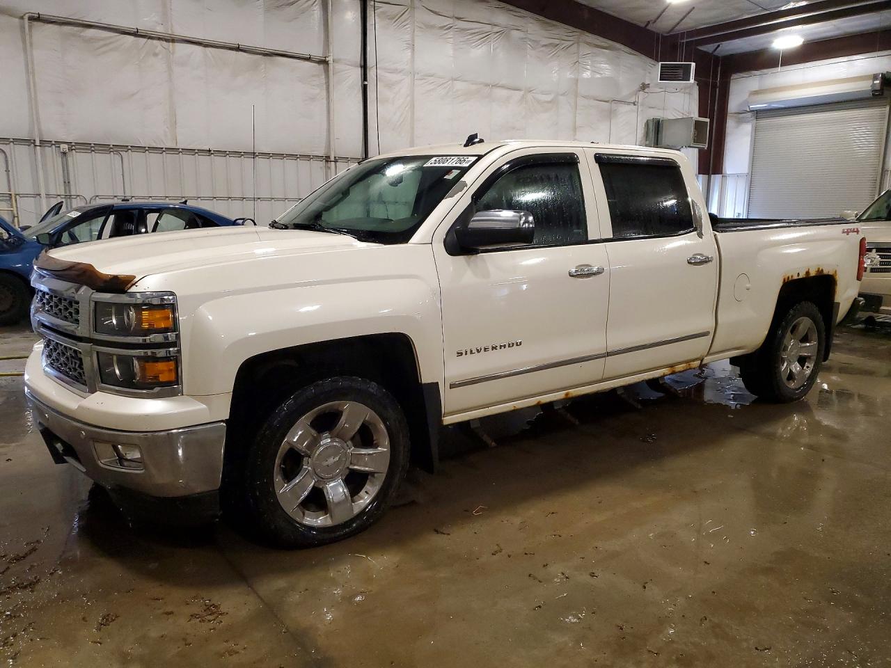 2014 Chevrolet Silverado K1500 Ltz White vin: 3GCUKSEC0EG235592