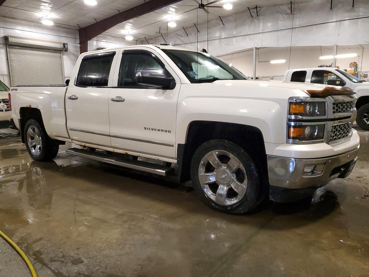 2014 Chevrolet Silverado K1500 Ltz White vin: 3GCUKSEC0EG235592