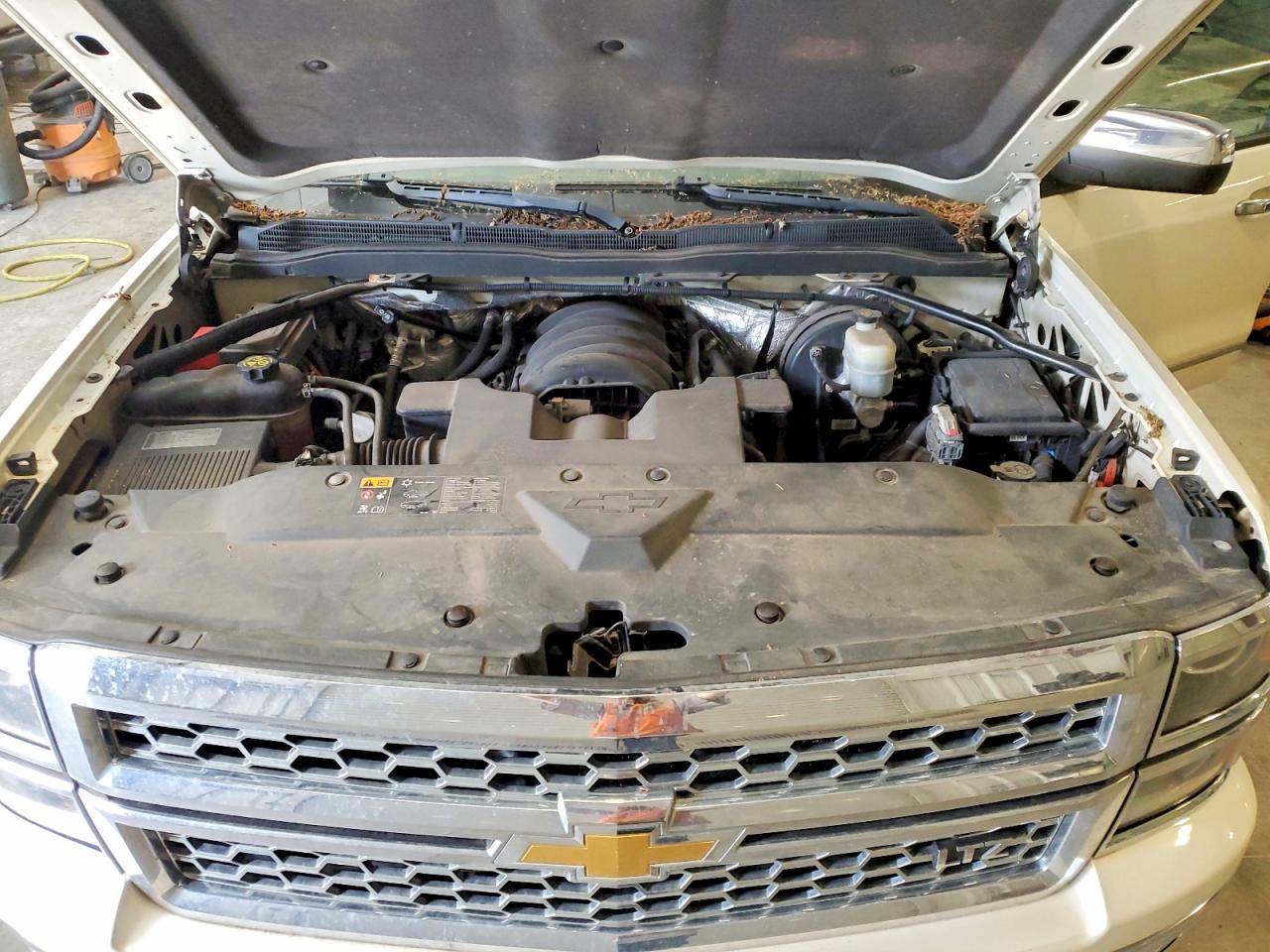 2014 Chevrolet Silverado K1500 Ltz White vin: 3GCUKSEC0EG235592
