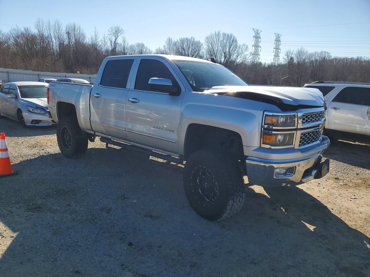 2015 Chevrolet Silverado K1500 Ltz Silver vin: 3GCUKSEC0FG139897