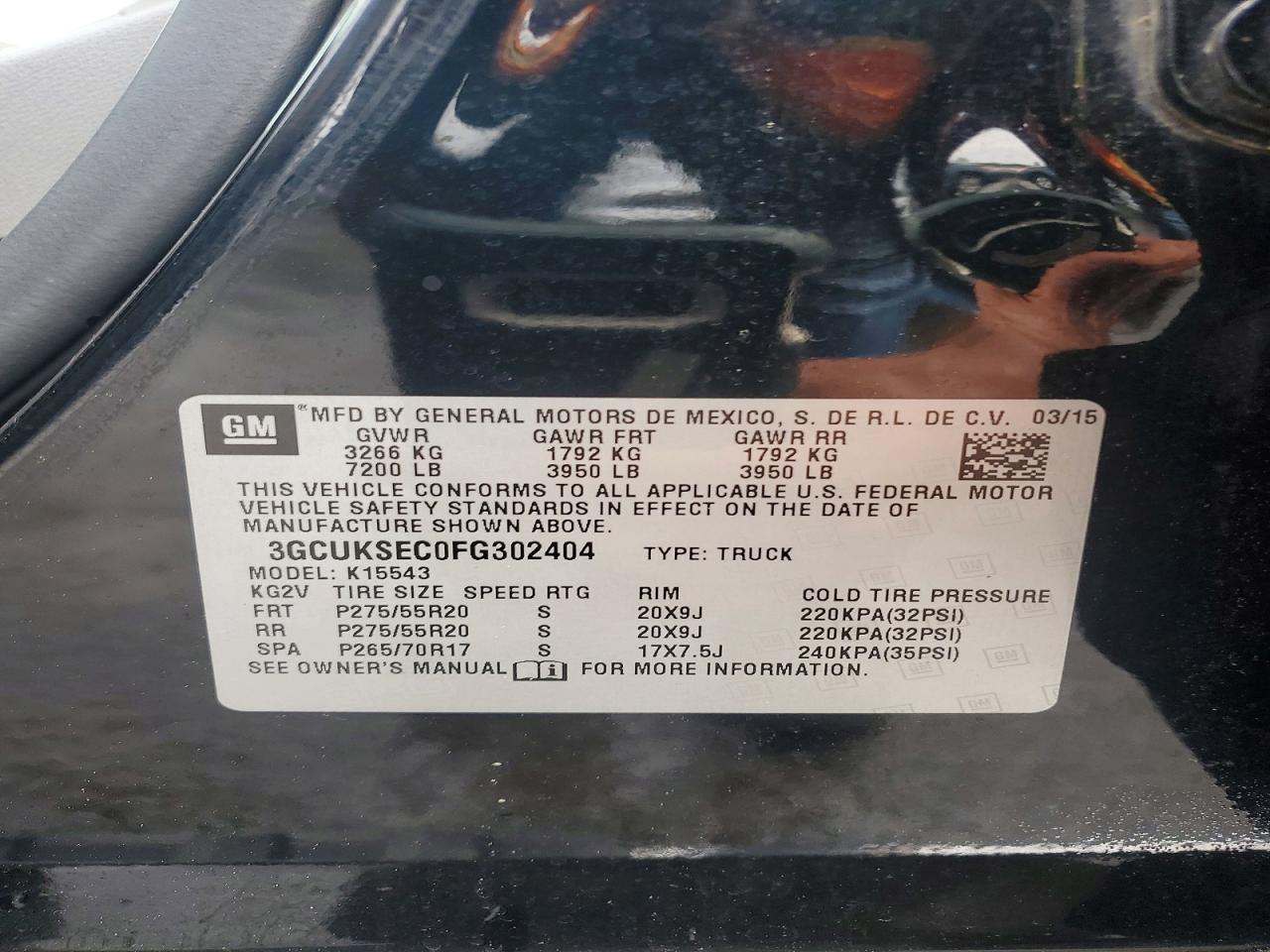 2015 Chevrolet Silverado K1500 Ltz Black vin: 3GCUKSEC0FG302404