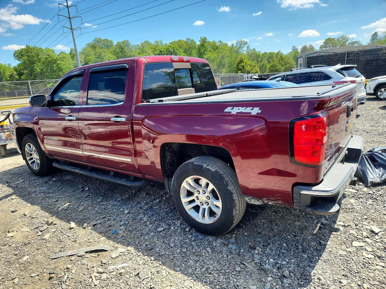 2015 Chevrolet Silverado K1500 Ltz Burgundy vin: 3GCUKSEC0FG332793