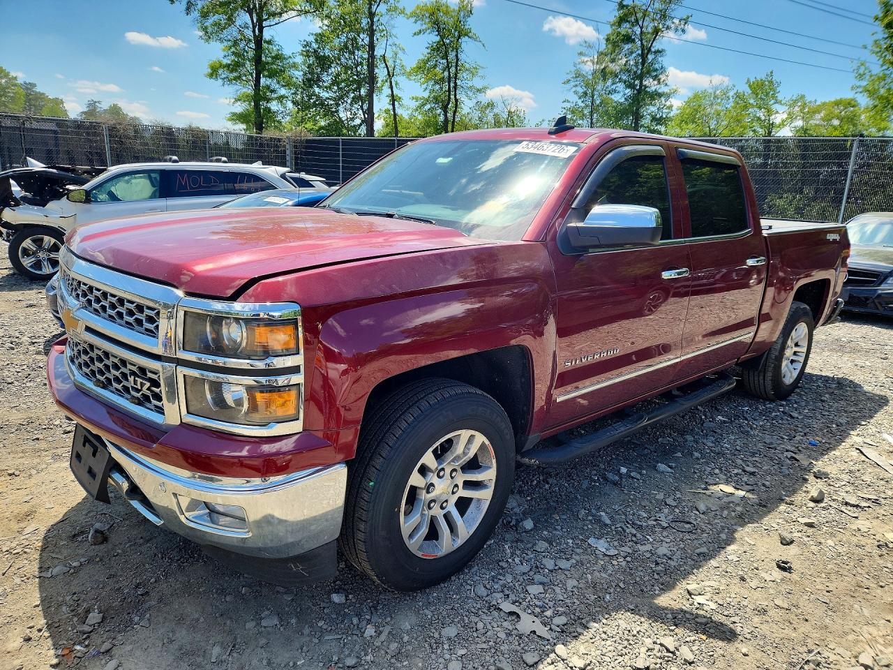 2015 Chevrolet Silverado K1500 Ltz Burgundy vin: 3GCUKSEC0FG332793