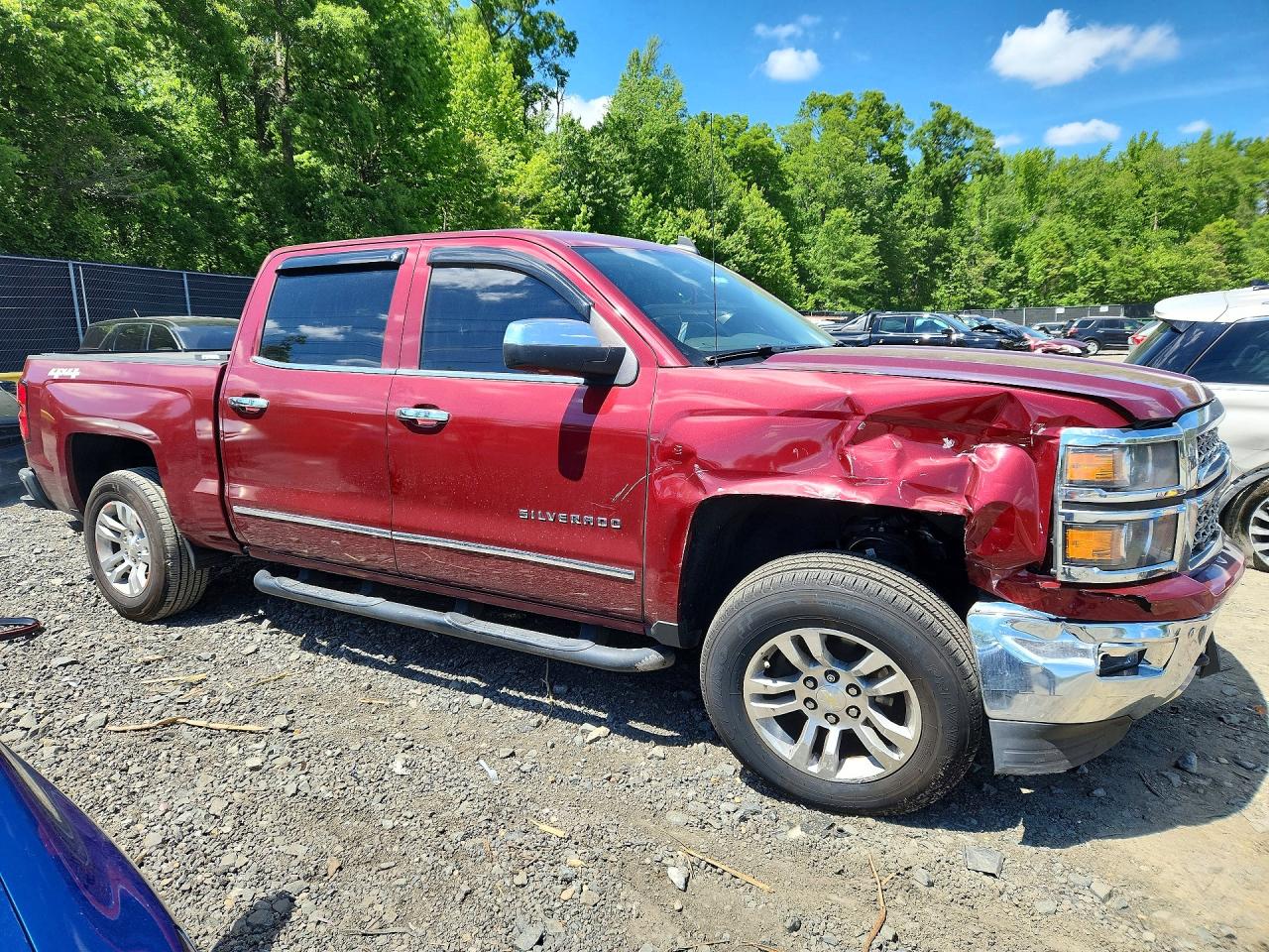 2015 Chevrolet Silverado K1500 Ltz Burgundy vin: 3GCUKSEC0FG332793