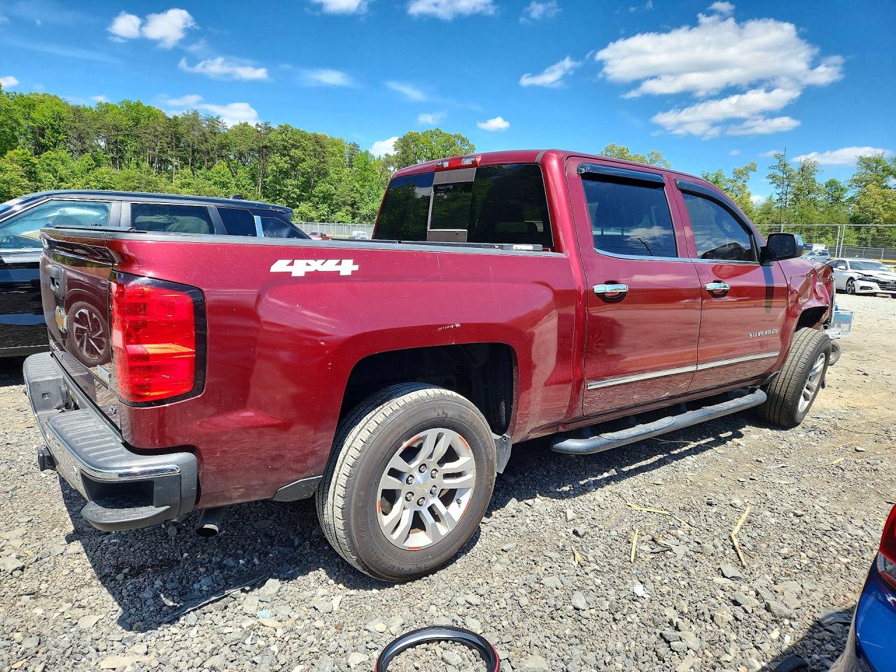 2015 Chevrolet Silverado K1500 Ltz Burgundy vin: 3GCUKSEC0FG332793