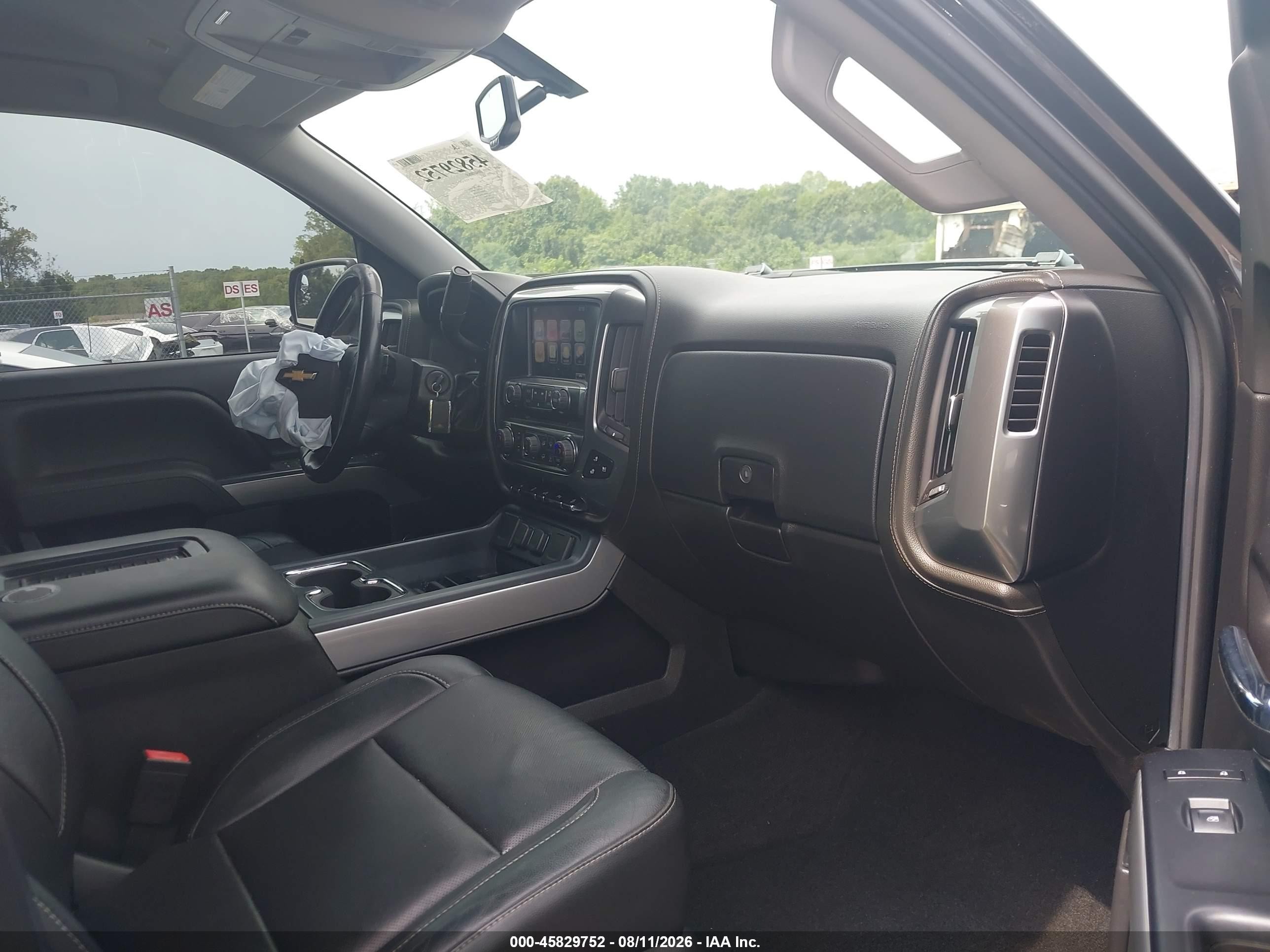 2016 Chevrolet Silverado 1500 Ltz Black vin: 3GCUKSEC0GG134345