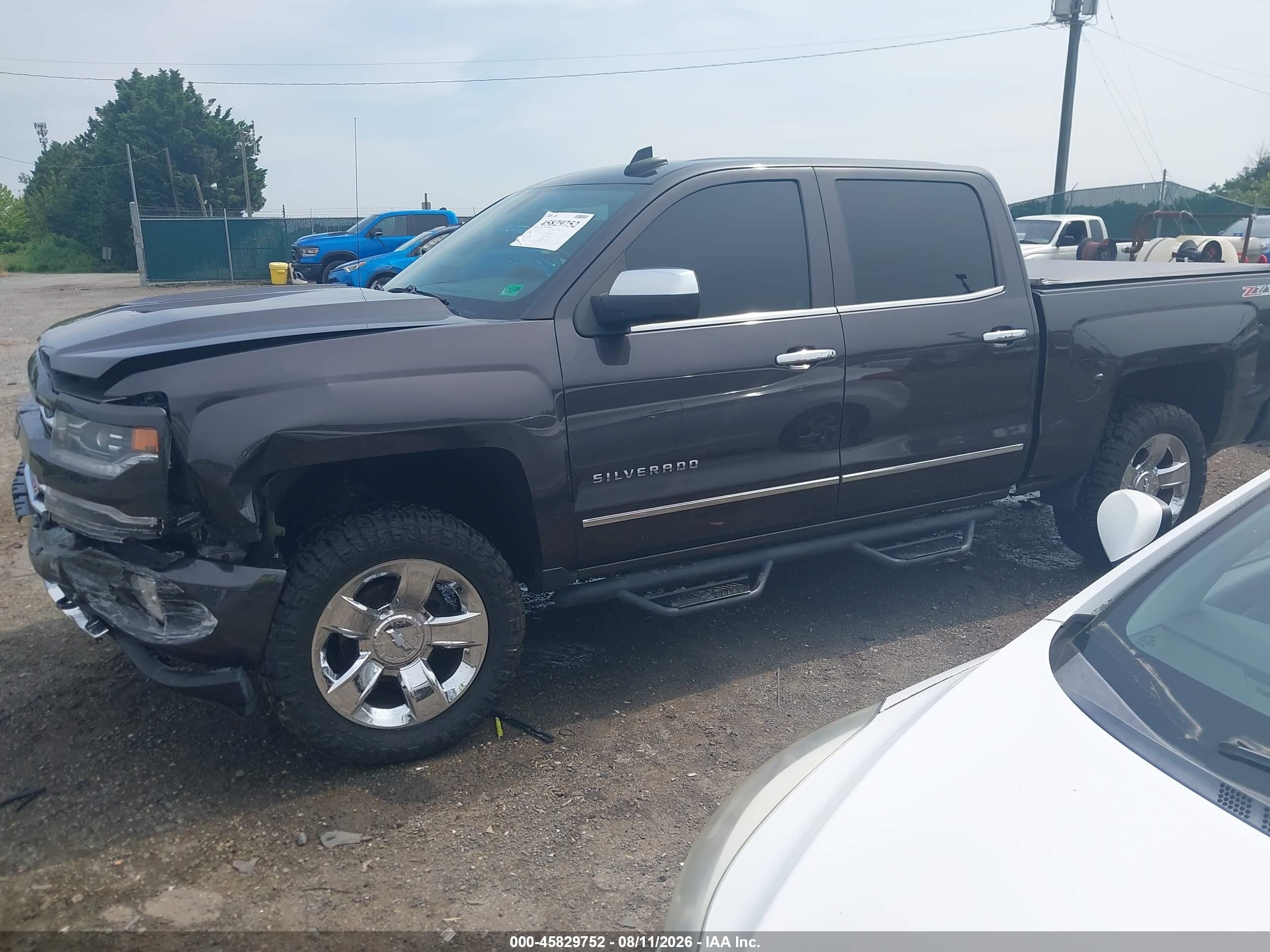 2016 Chevrolet Silverado 1500 Ltz Black vin: 3GCUKSEC0GG134345