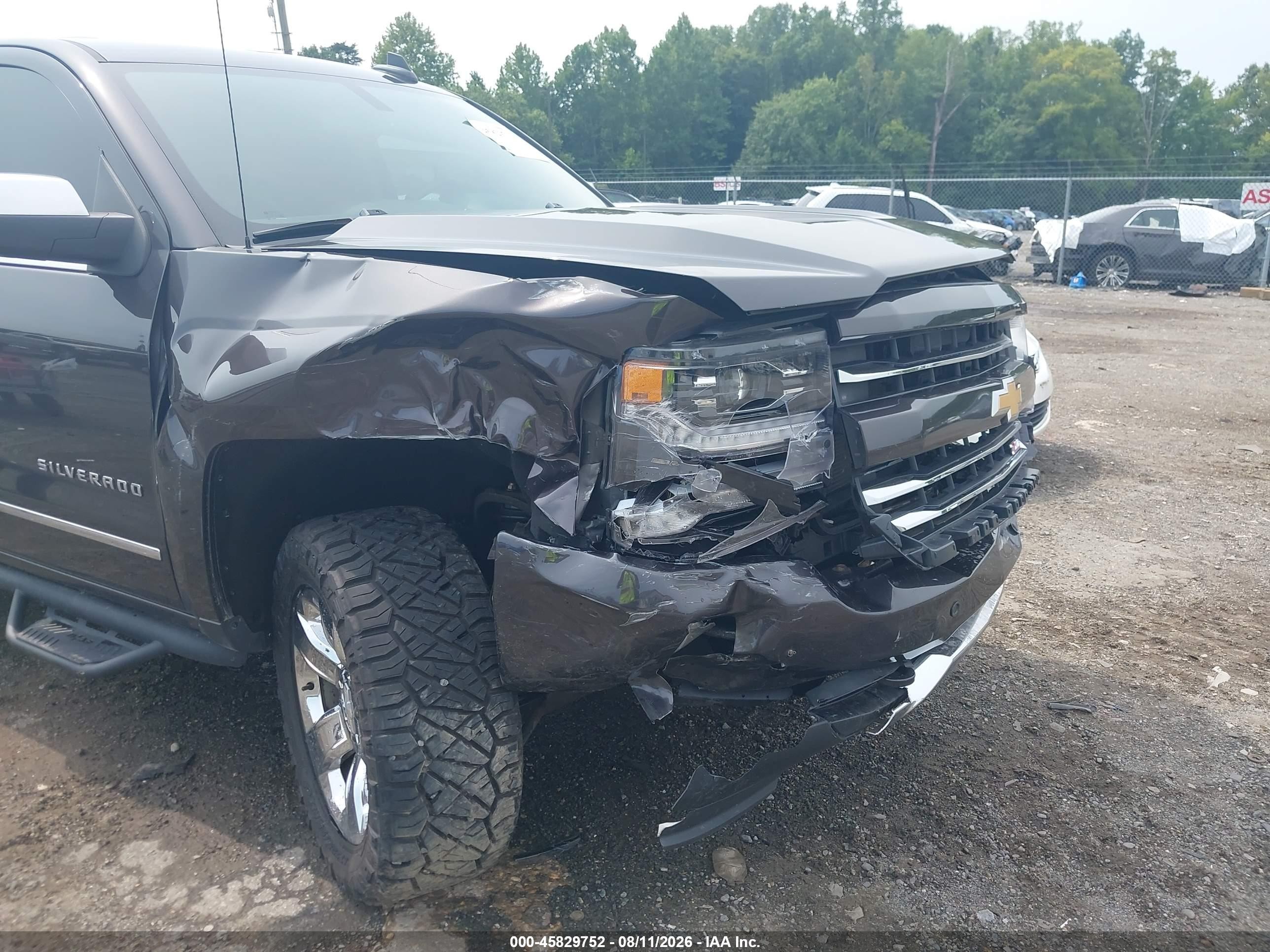 2016 Chevrolet Silverado 1500 Ltz Black vin: 3GCUKSEC0GG134345