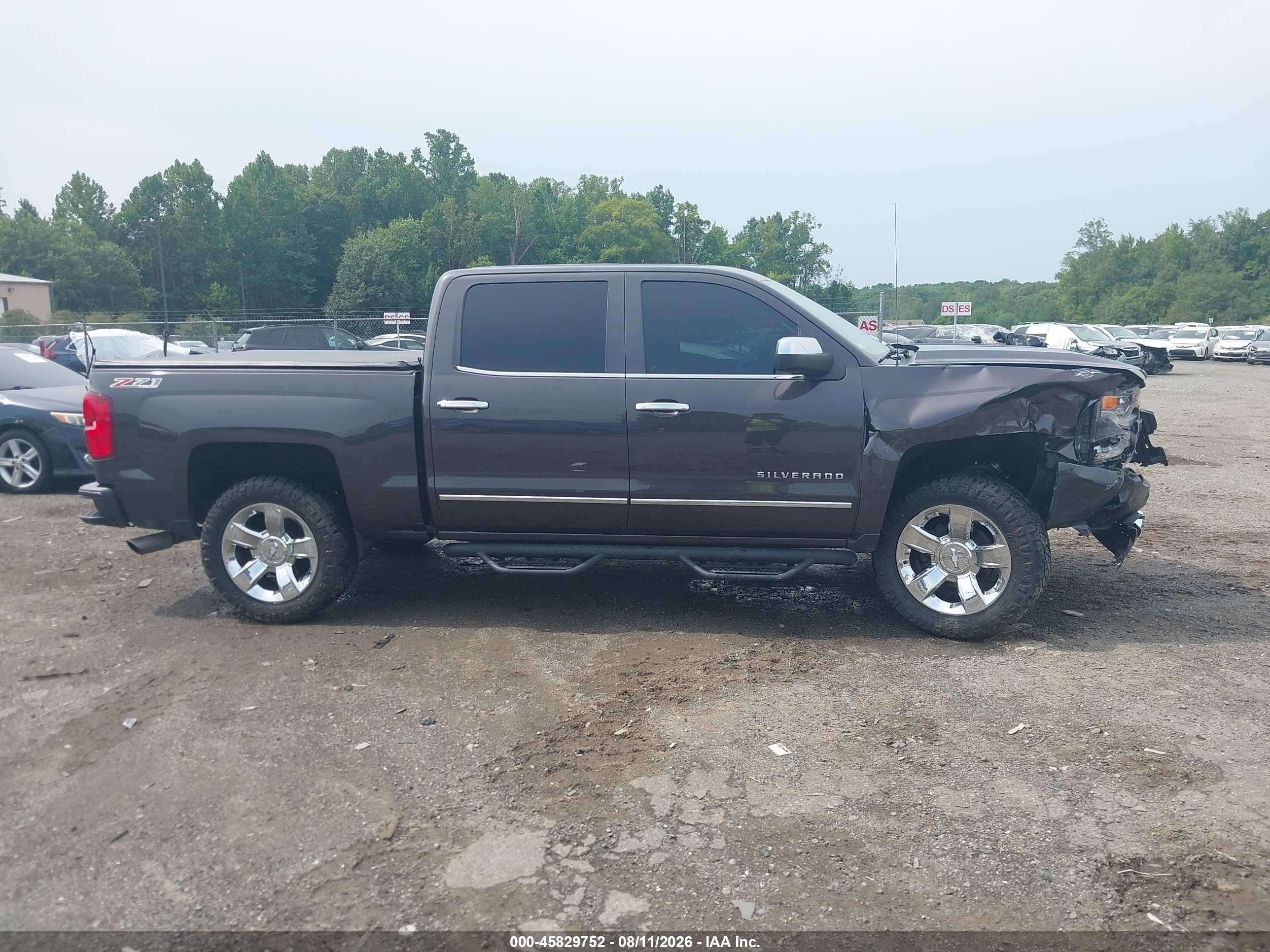 2016 Chevrolet Silverado 1500 Ltz Black vin: 3GCUKSEC0GG134345