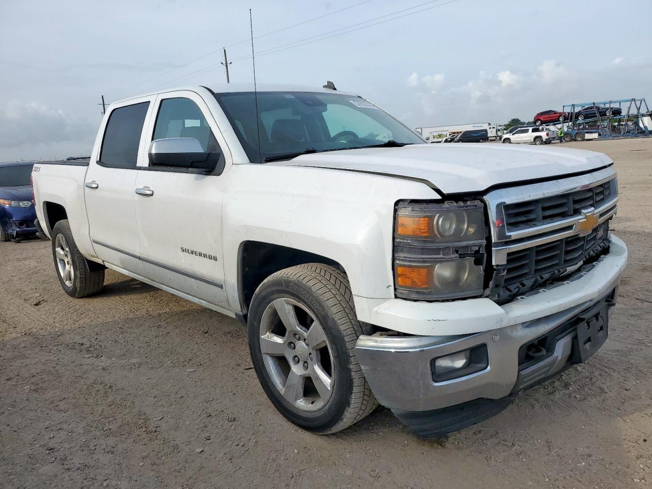2014 Chevrolet Silverado K1500 Ltz White vin: 3GCUKSEC1EG110505