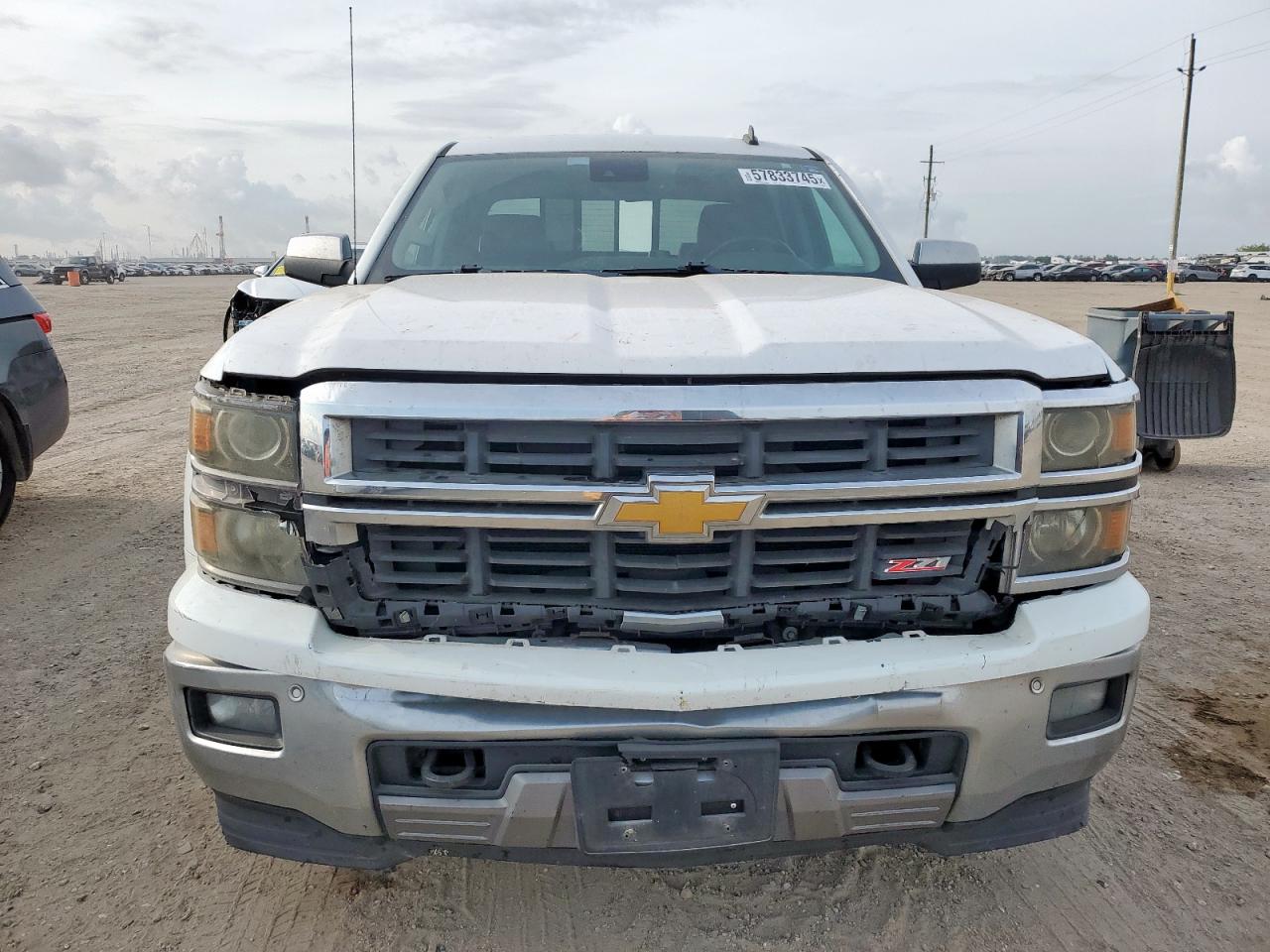 2014 Chevrolet Silverado K1500 Ltz White vin: 3GCUKSEC1EG110505