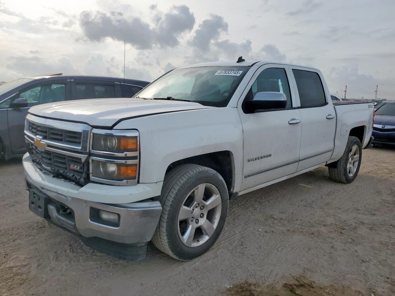 2014 Chevrolet Silverado K1500 Ltz White vin: 3GCUKSEC1EG110505
