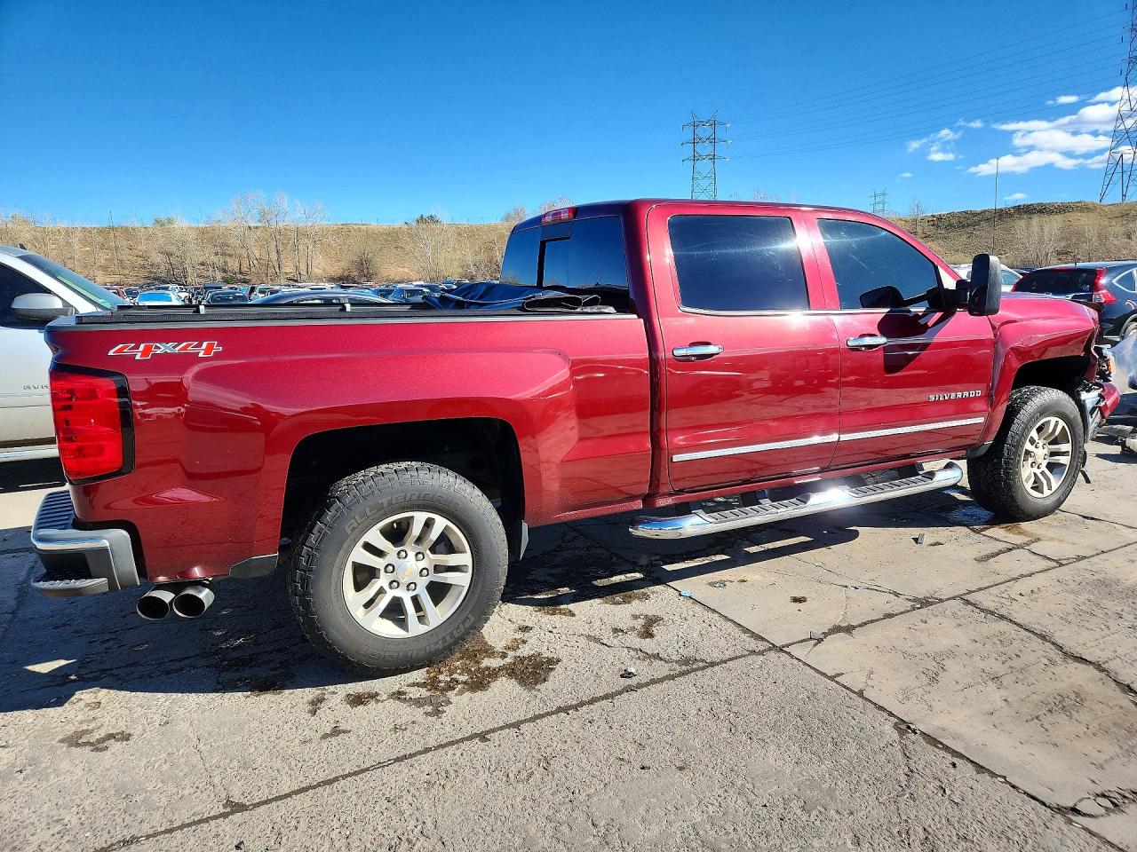 2014 Chevrolet Silverado K1500 Ltz Maroon vin: 3GCUKSEC1EG273932