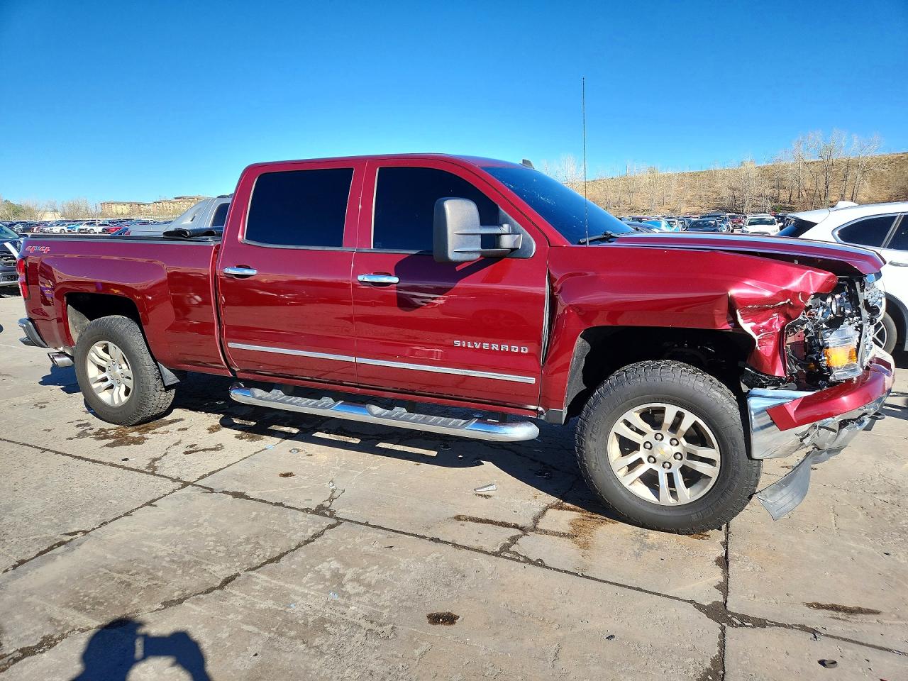 2014 Chevrolet Silverado K1500 Ltz Maroon vin: 3GCUKSEC1EG273932