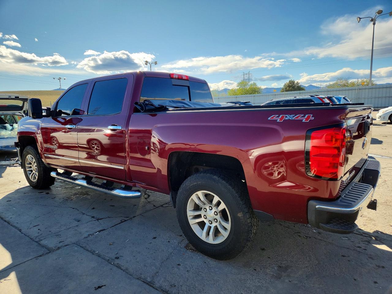 2014 Chevrolet Silverado K1500 Ltz Maroon vin: 3GCUKSEC1EG273932