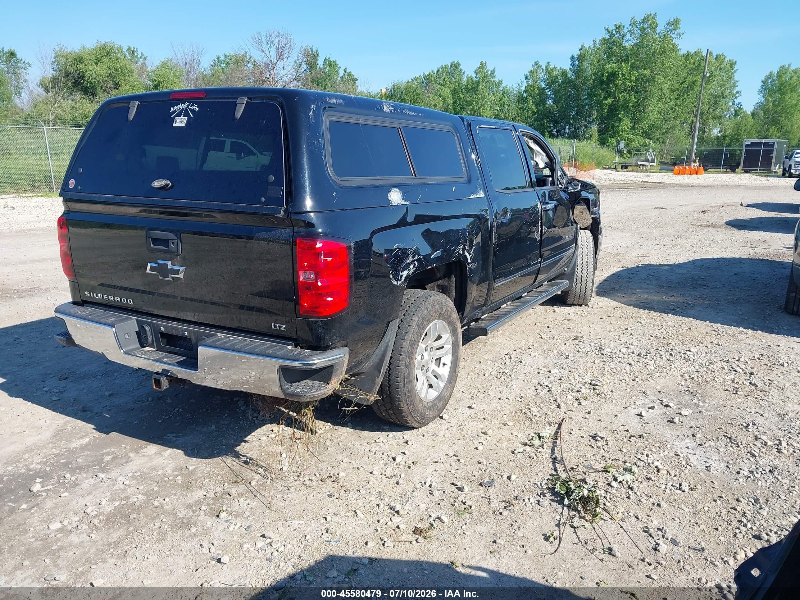 2014 Chevrolet Silverado 1500 Ltz Black vin: 3GCUKSEC1EG334938