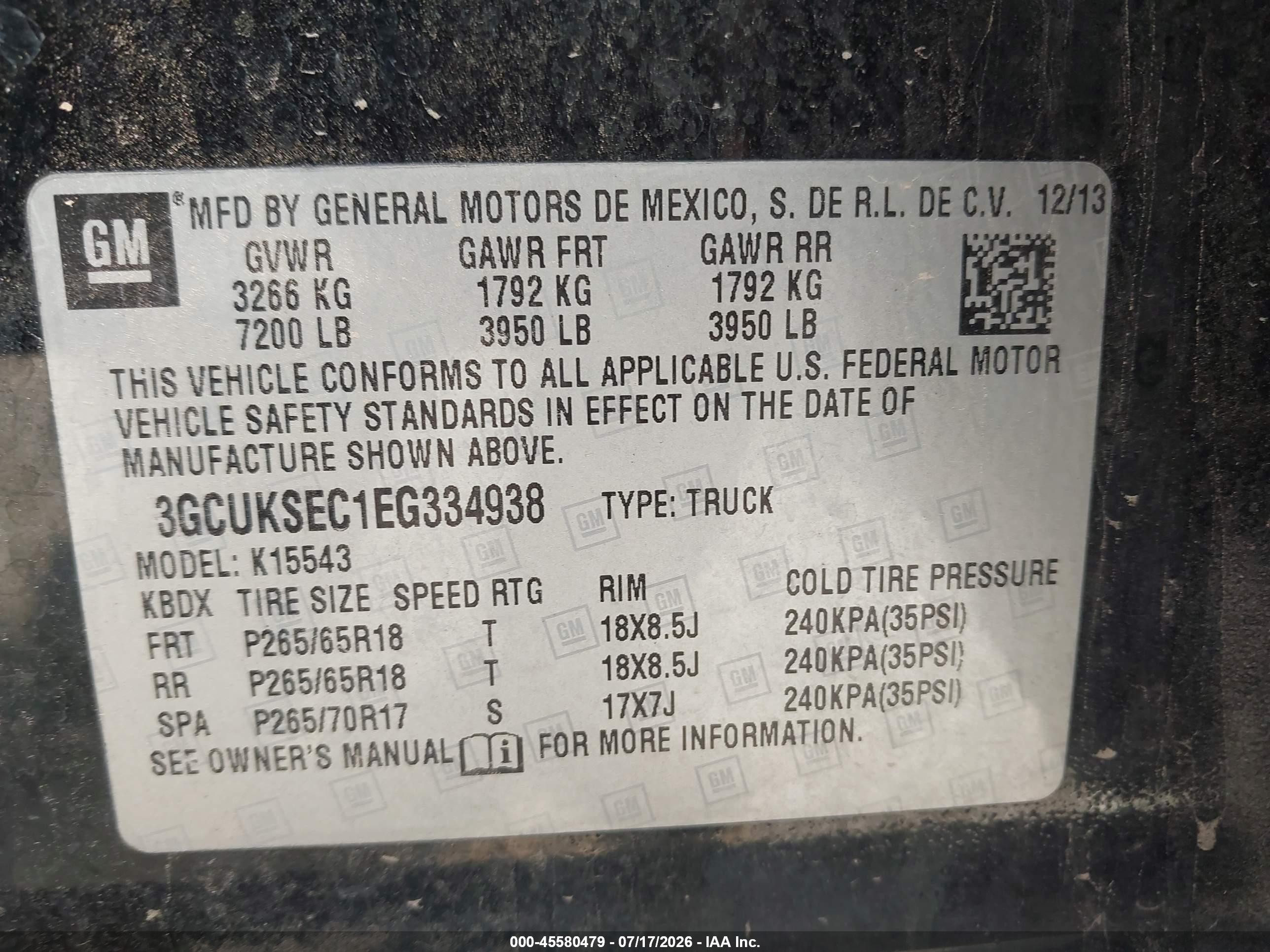 2014 Chevrolet Silverado 1500 Ltz Black vin: 3GCUKSEC1EG334938
