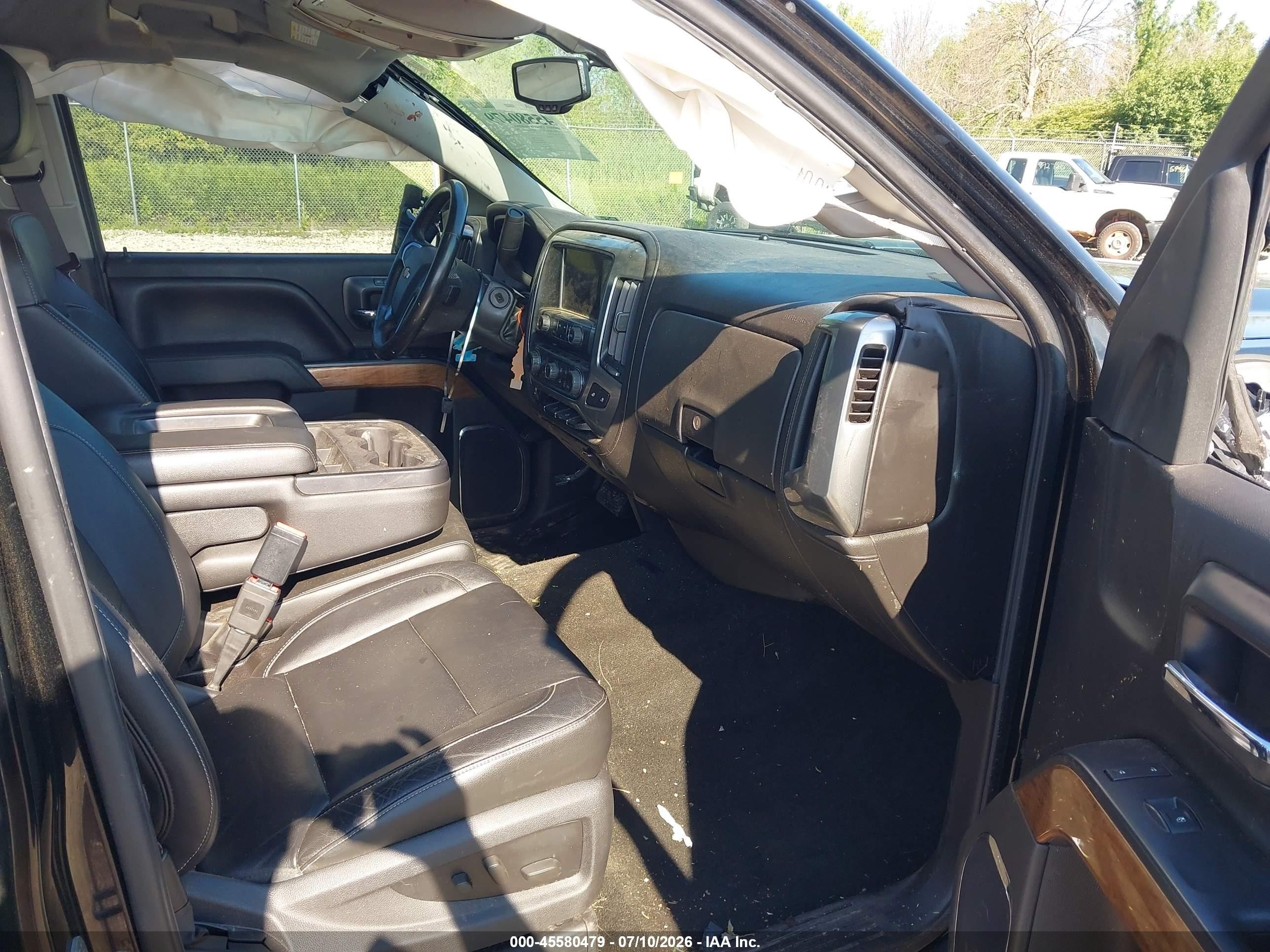 2014 Chevrolet Silverado 1500 Ltz Black vin: 3GCUKSEC1EG334938