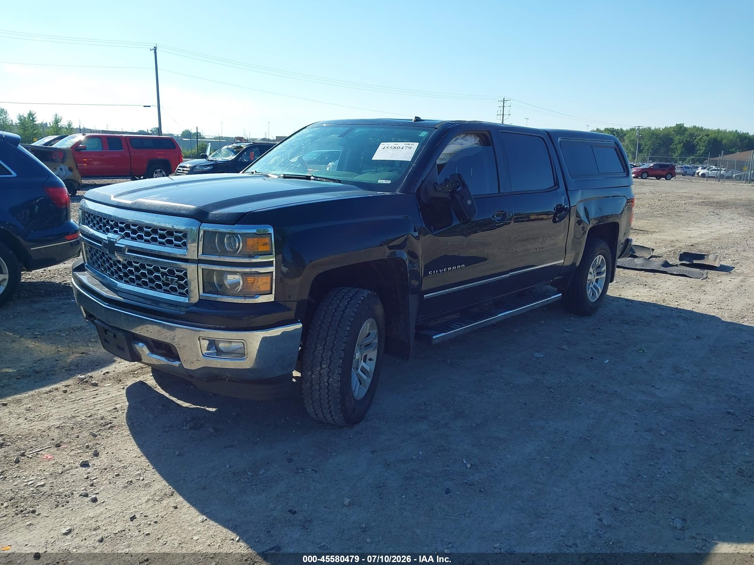2014 Chevrolet Silverado 1500 Ltz Black vin: 3GCUKSEC1EG334938