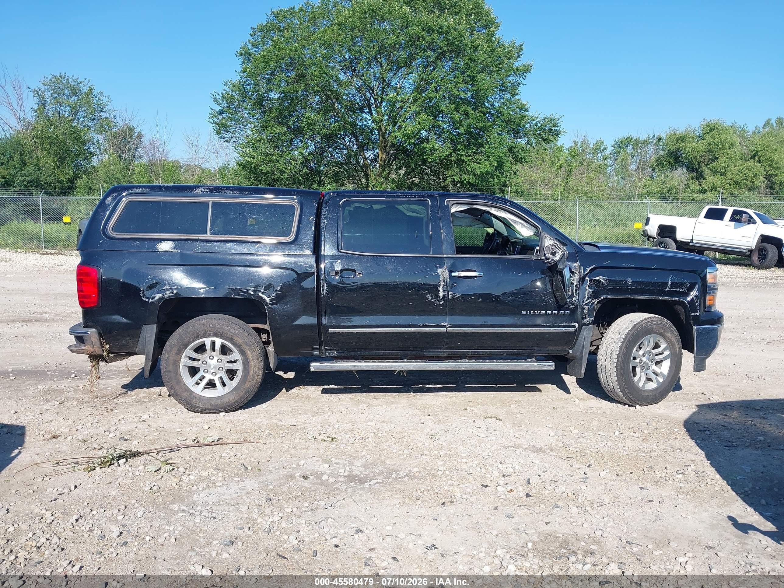 2014 Chevrolet Silverado 1500 Ltz Black vin: 3GCUKSEC1EG334938