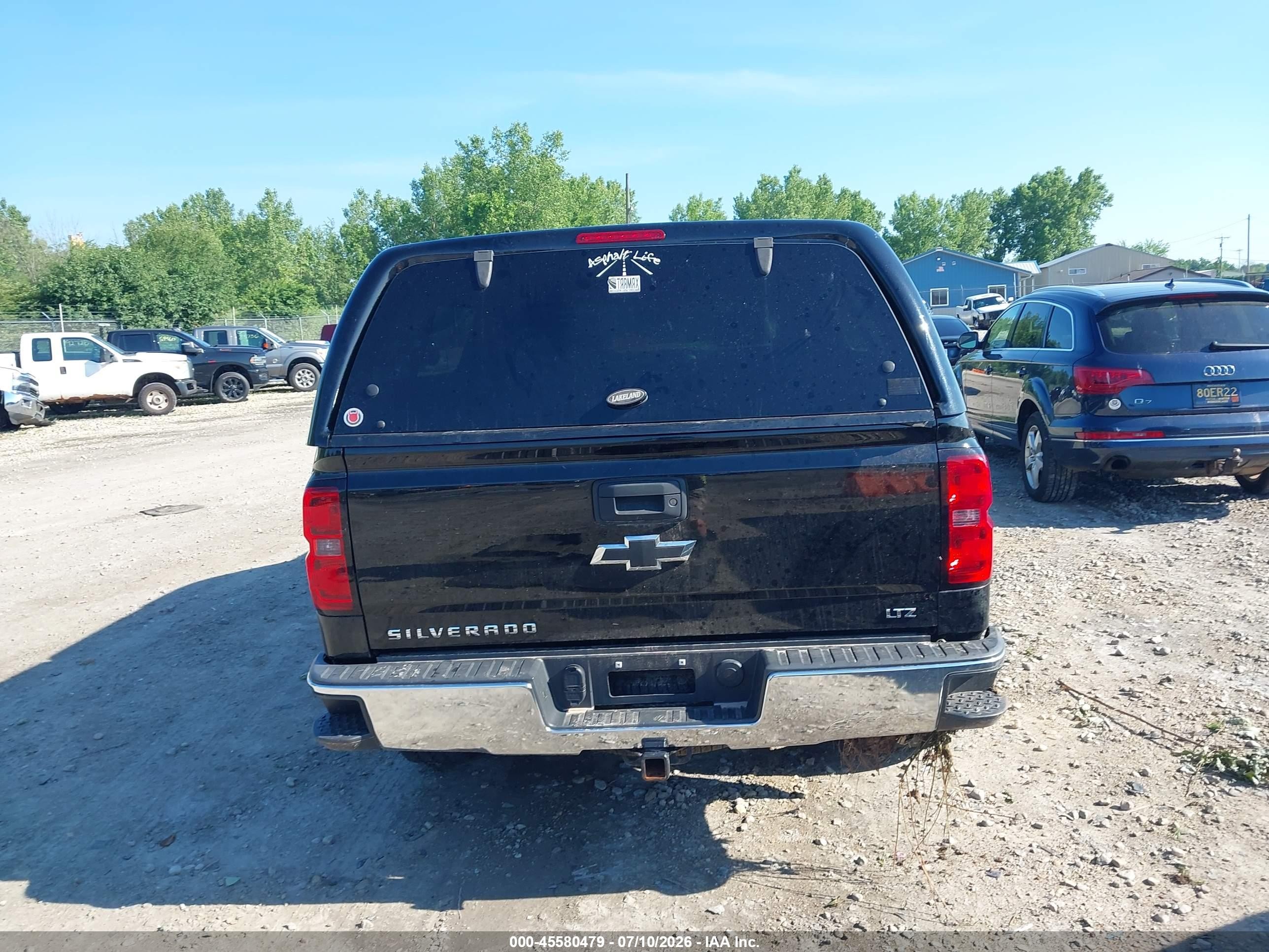 2014 Chevrolet Silverado 1500 Ltz Black vin: 3GCUKSEC1EG334938