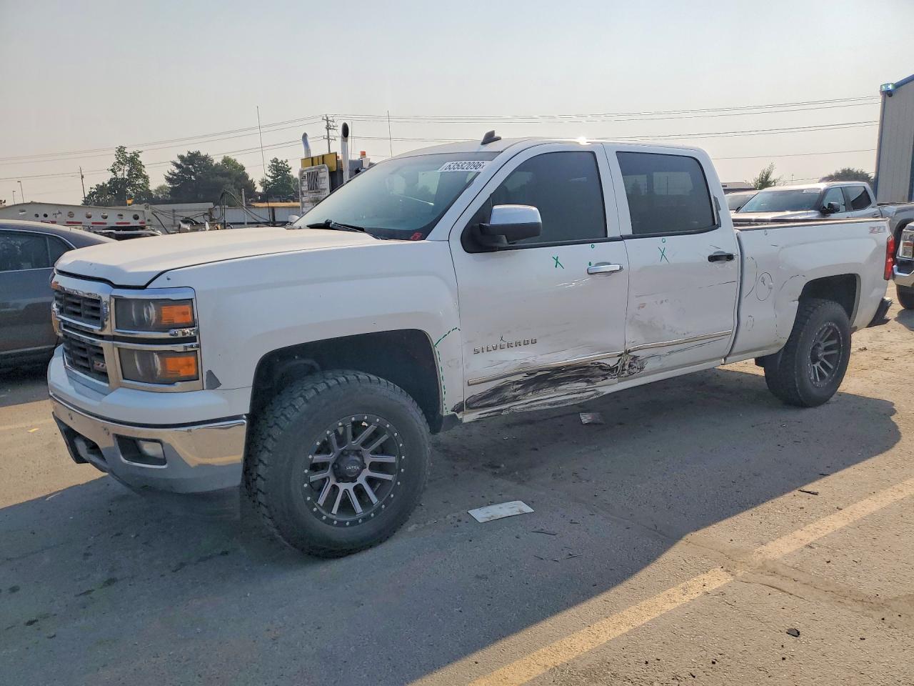 2014 Chevrolet Silverado K1500 Ltz White vin: 3GCUKSEC1EG404938