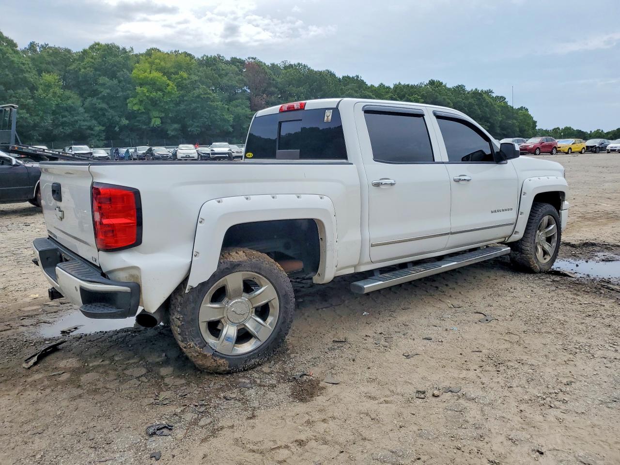 2014 Chevrolet Silverado K1500 Ltz White vin: 3GCUKSEC2EG227641