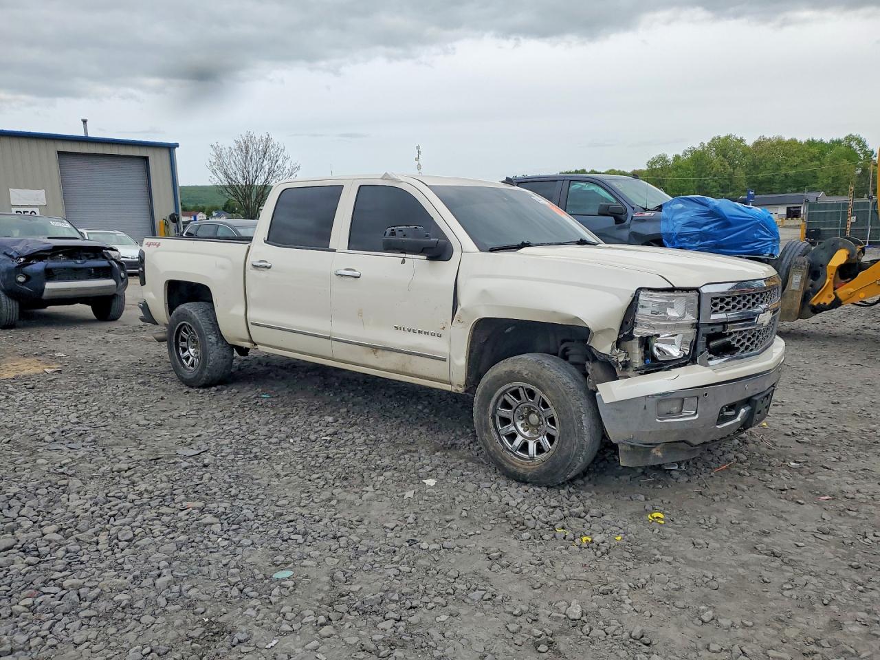 2014 Chevrolet Silverado K1500 Ltz White vin: 3GCUKSEC2EG245170