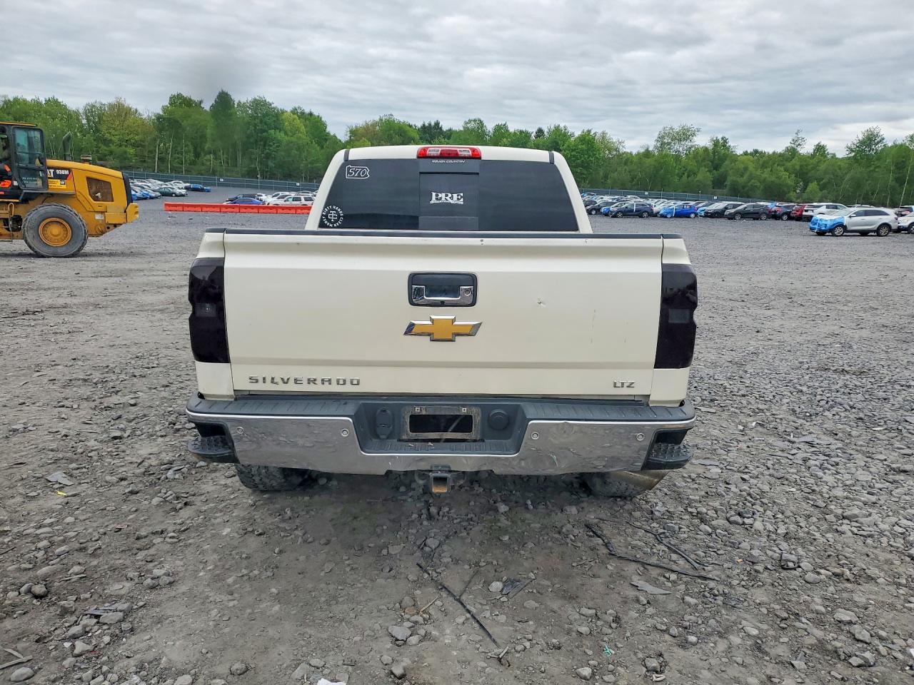 2014 Chevrolet Silverado K1500 Ltz White vin: 3GCUKSEC2EG245170