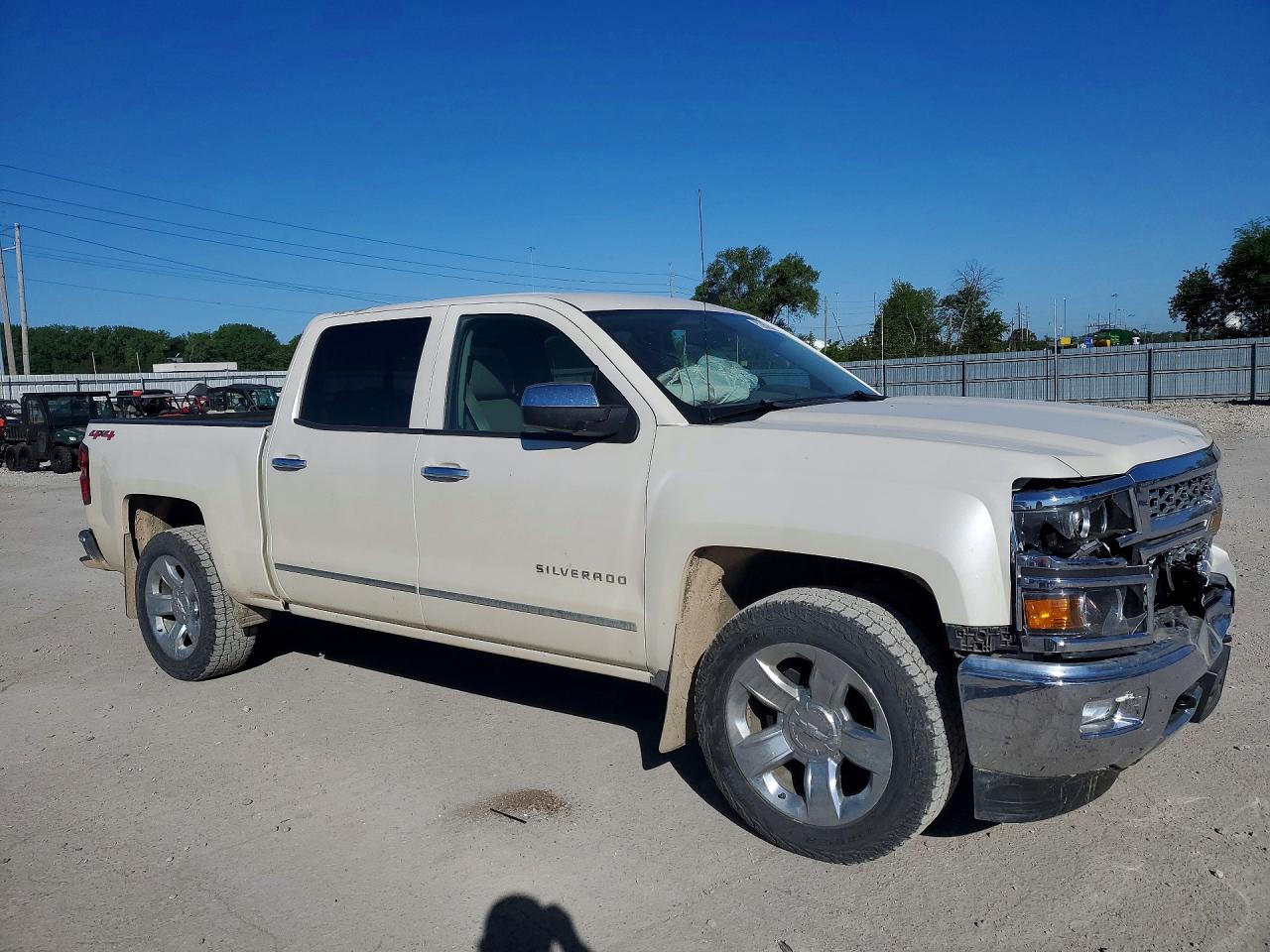 2014 Chevrolet Silverado K1500 Ltz White vin: 3GCUKSEC2EG467935