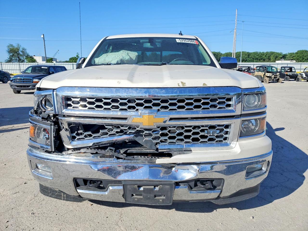 2014 Chevrolet Silverado K1500 Ltz White vin: 3GCUKSEC2EG467935