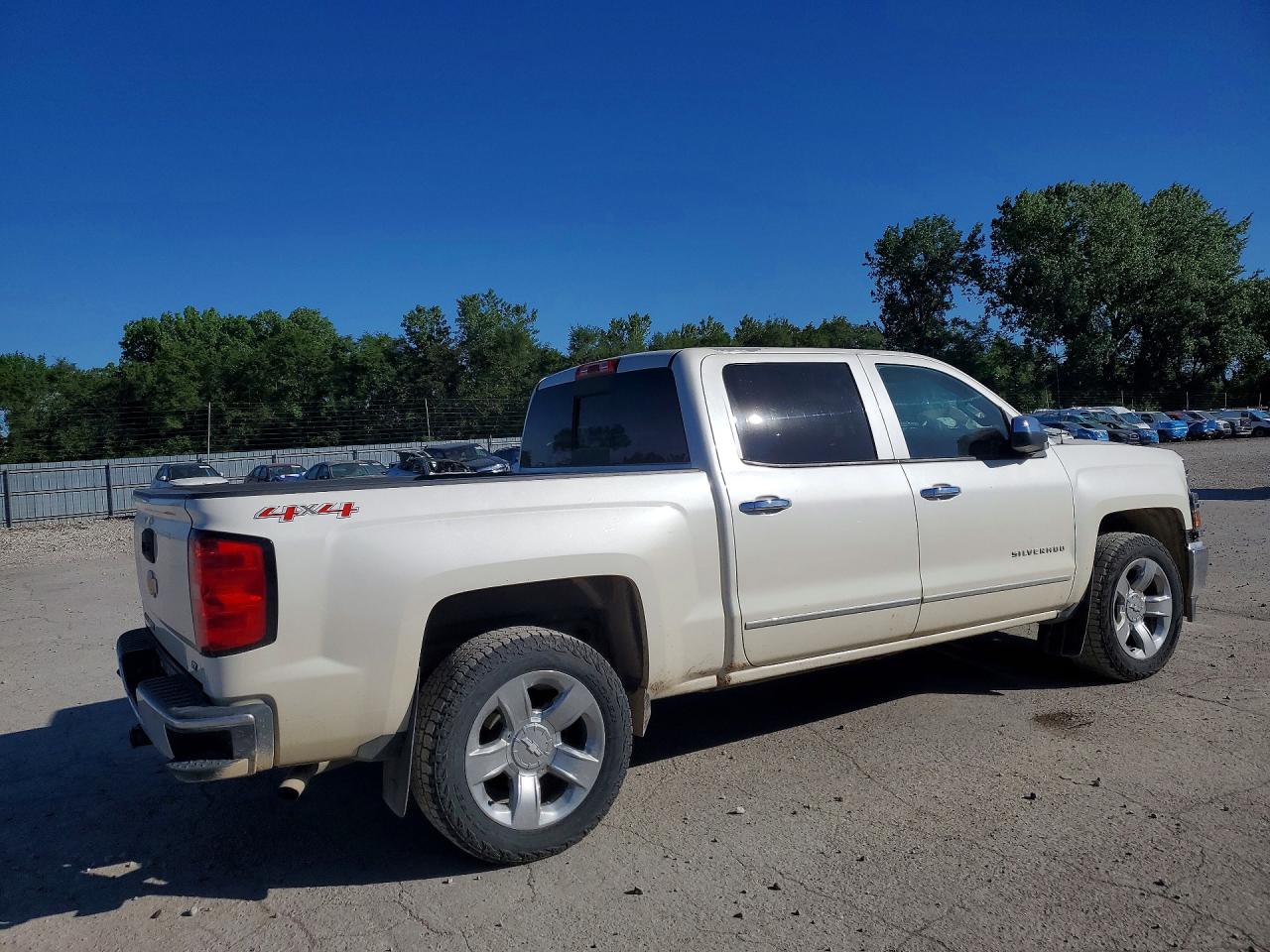 2014 Chevrolet Silverado K1500 Ltz White vin: 3GCUKSEC2EG467935