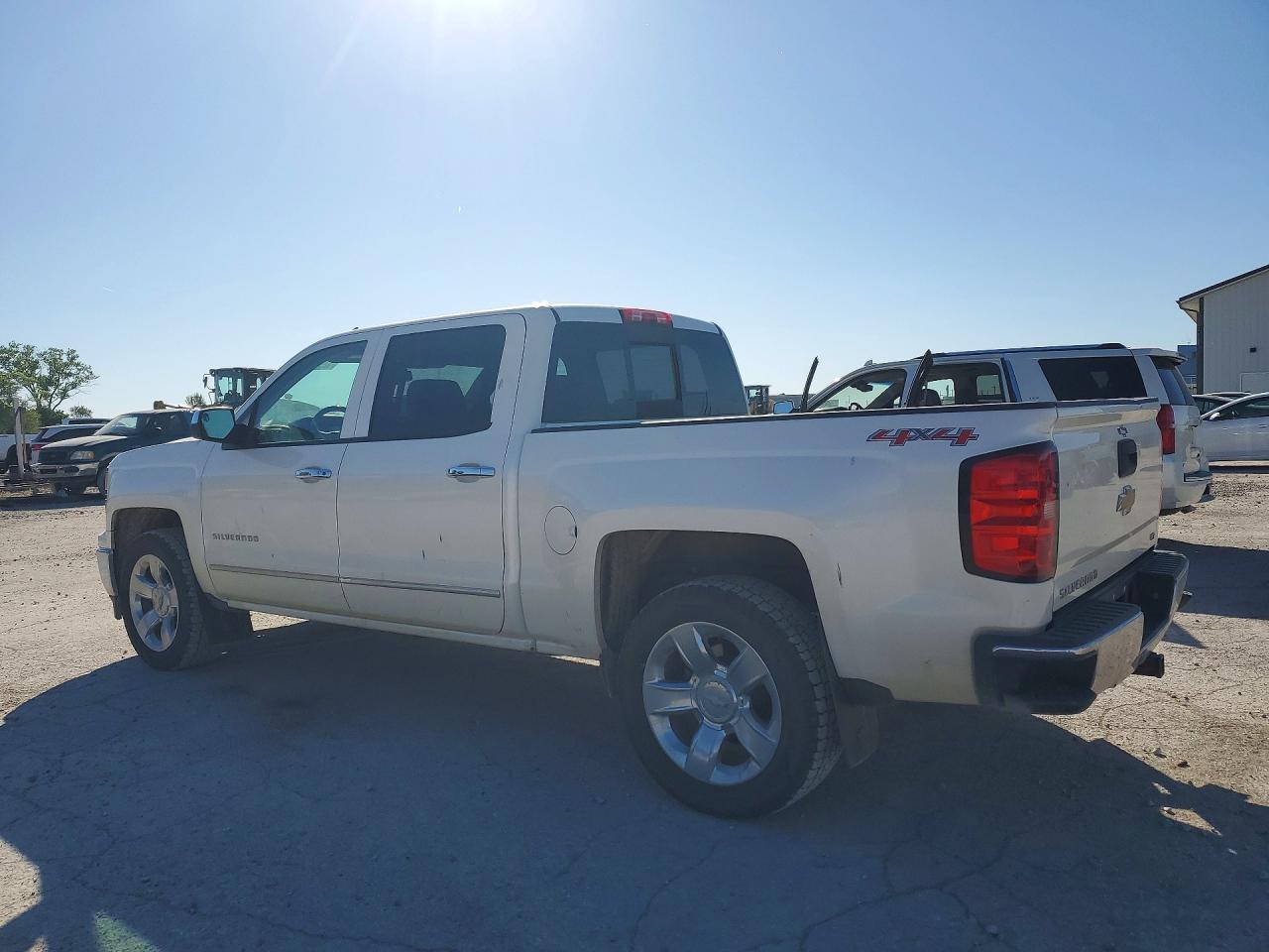 2014 Chevrolet Silverado K1500 Ltz White vin: 3GCUKSEC2EG467935