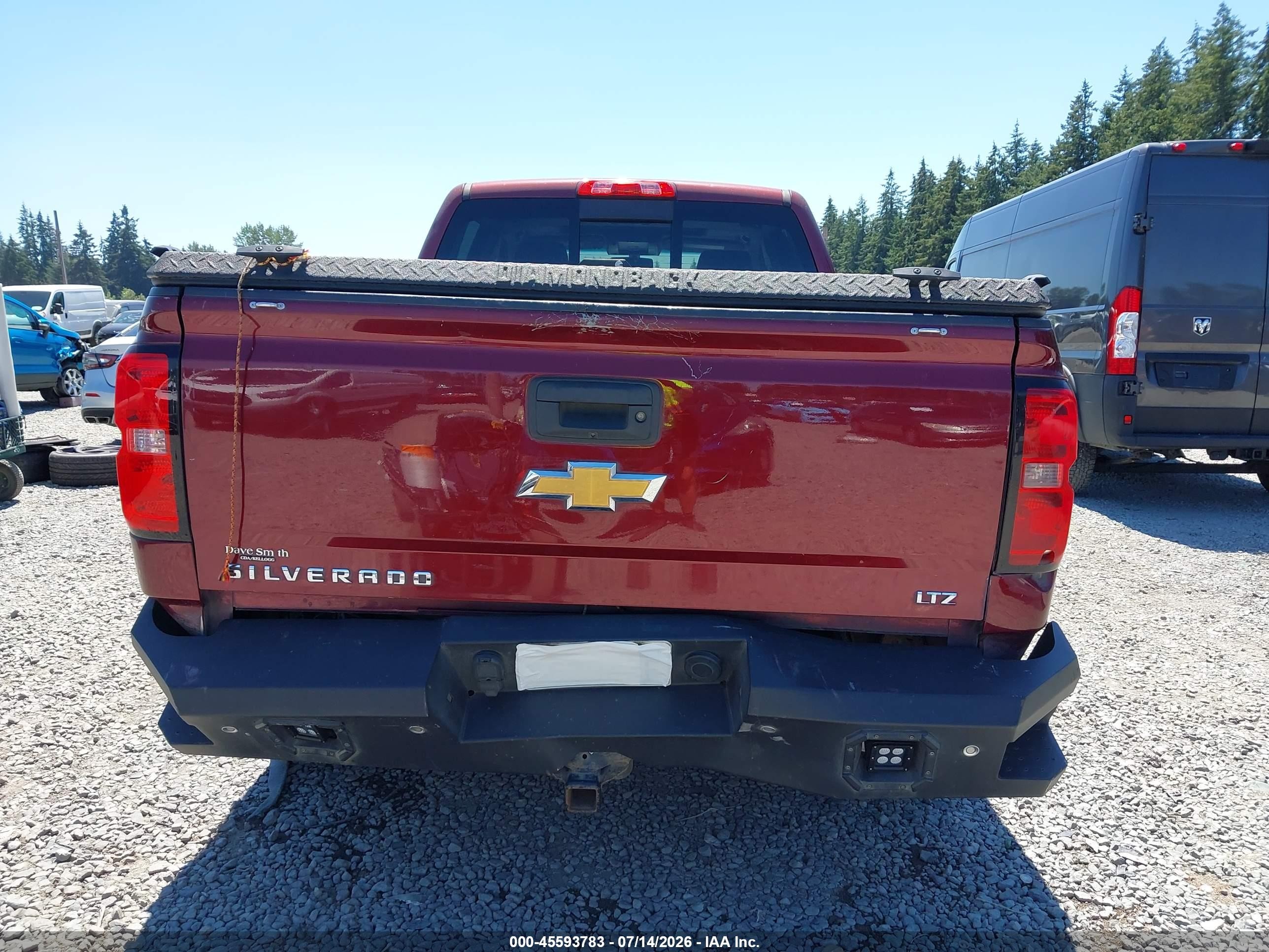 2015 Chevrolet Silverado 1500 Ltz Maroon vin: 3GCUKSEC2FG461859