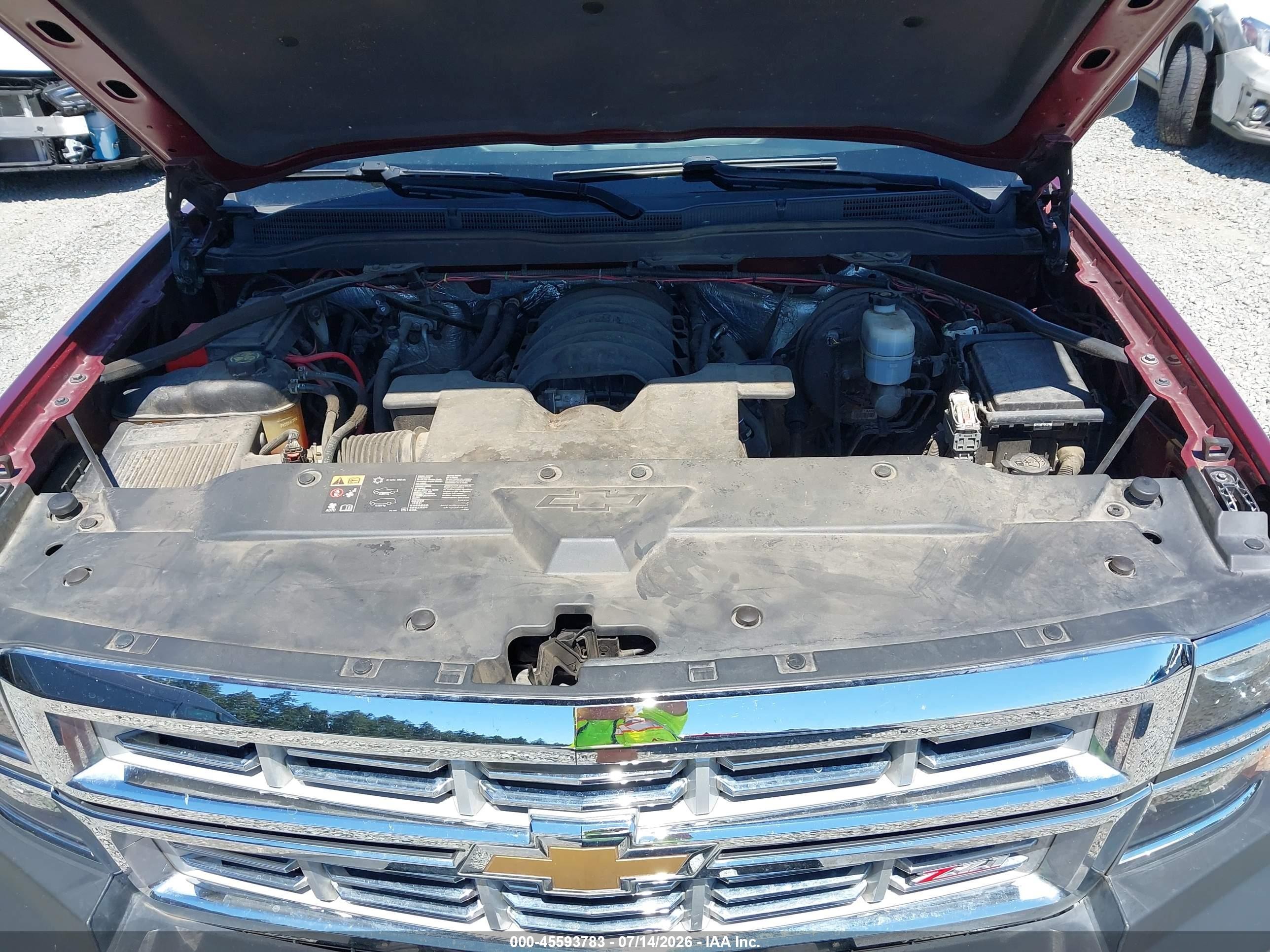 2015 Chevrolet Silverado 1500 Ltz Maroon vin: 3GCUKSEC2FG461859