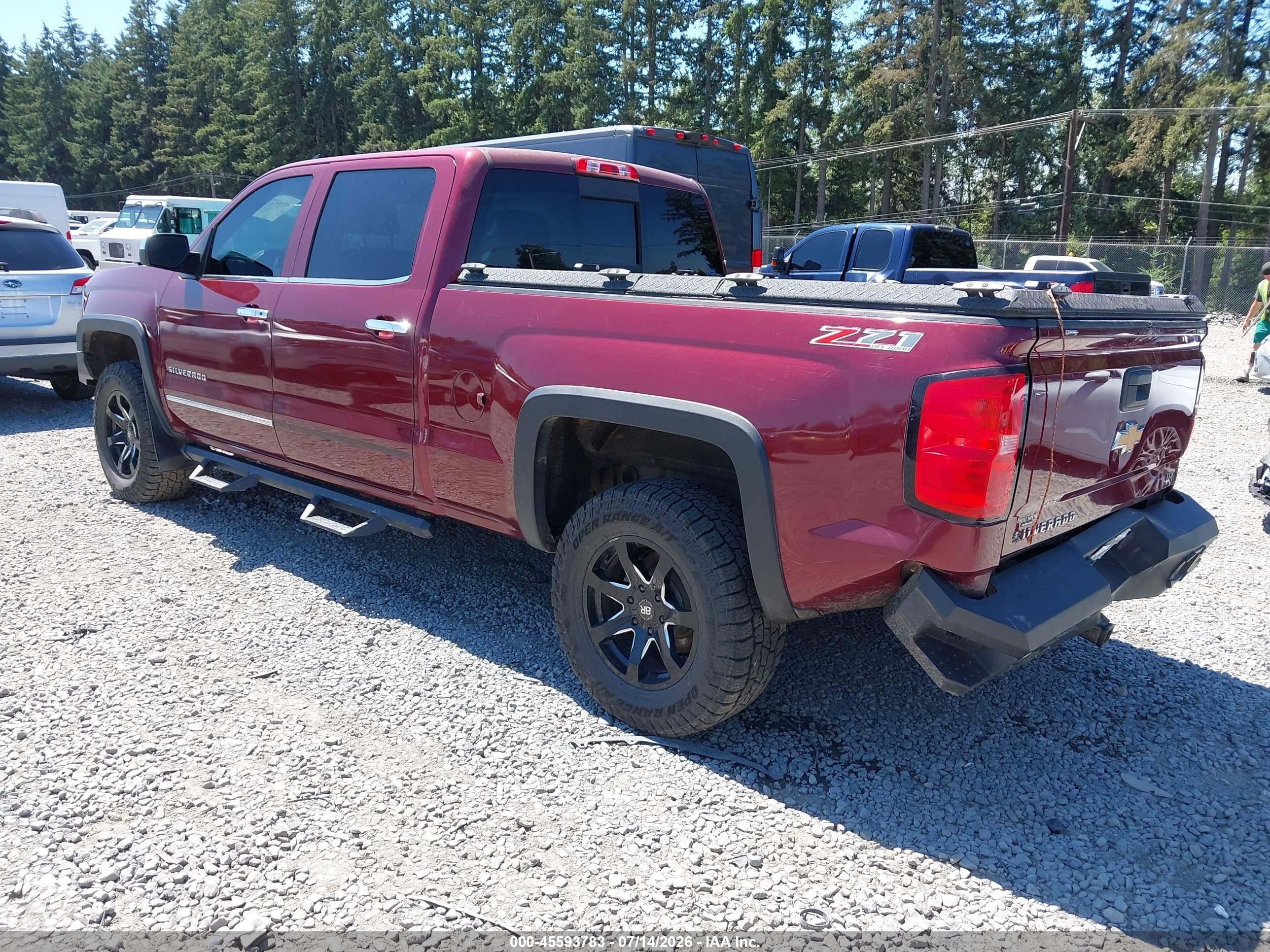 2015 Chevrolet Silverado 1500 Ltz Maroon vin: 3GCUKSEC2FG461859