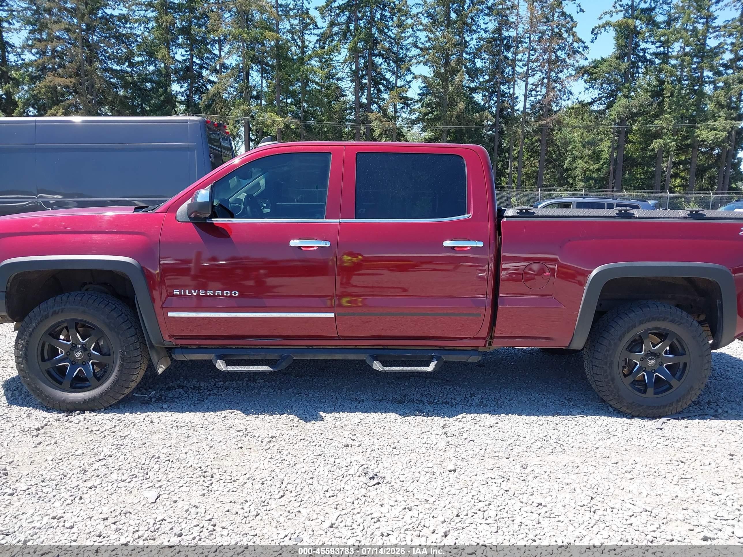 2015 Chevrolet Silverado 1500 Ltz Maroon vin: 3GCUKSEC2FG461859