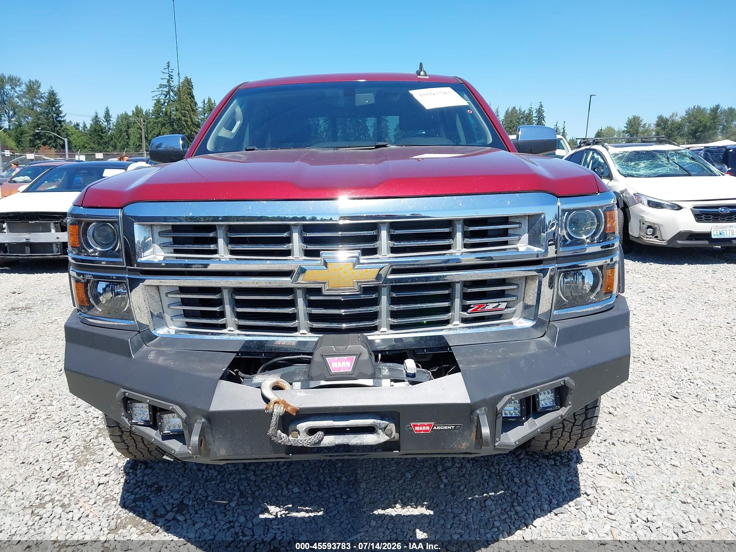 2015 Chevrolet Silverado 1500 Ltz Maroon vin: 3GCUKSEC2FG461859