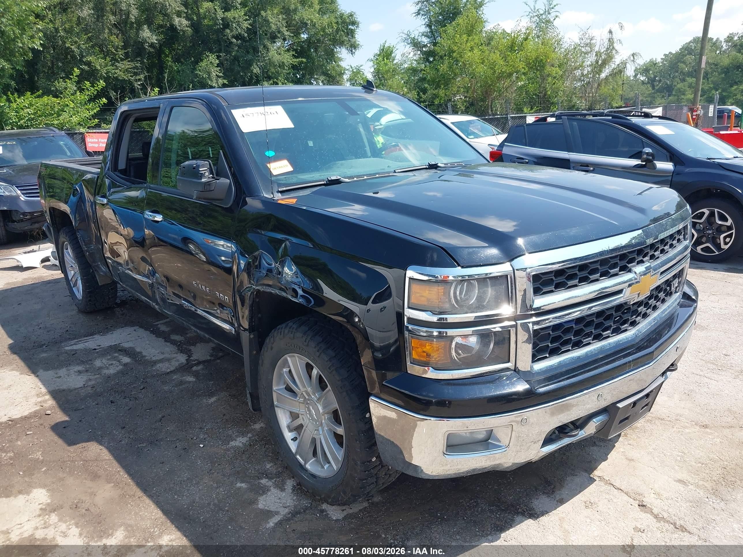 2014 Chevrolet Silverado 1500 Ltz Black vin: 3GCUKSEC3EG100591