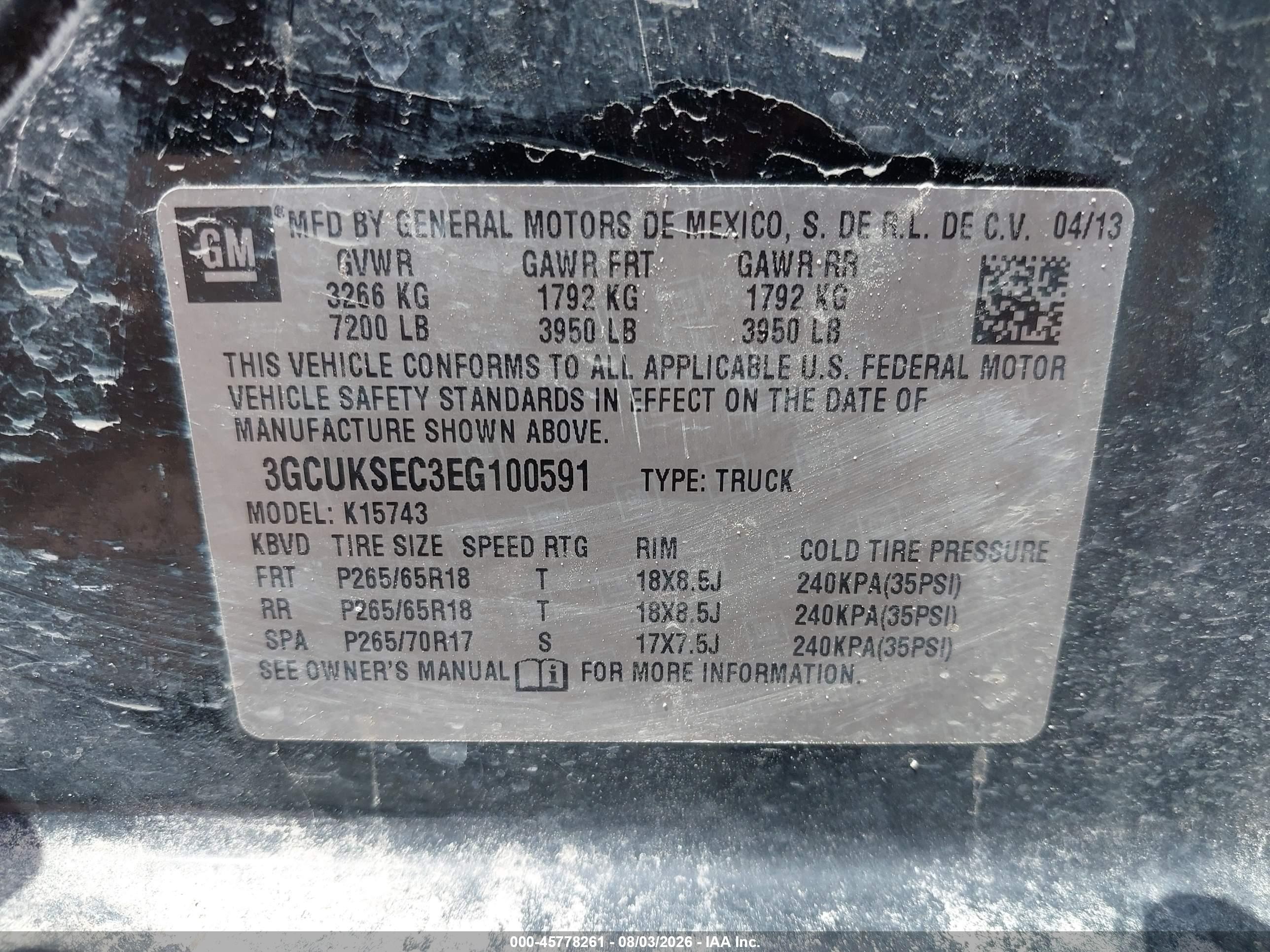 2014 Chevrolet Silverado 1500 Ltz Black vin: 3GCUKSEC3EG100591