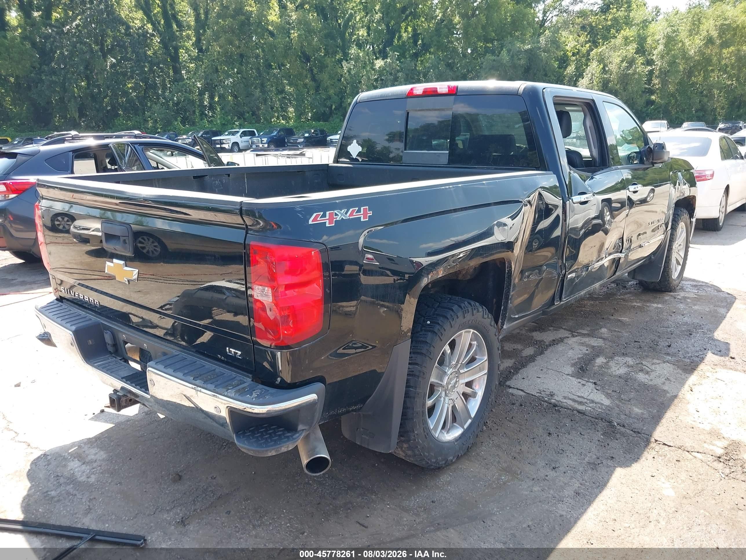 2014 Chevrolet Silverado 1500 Ltz Black vin: 3GCUKSEC3EG100591